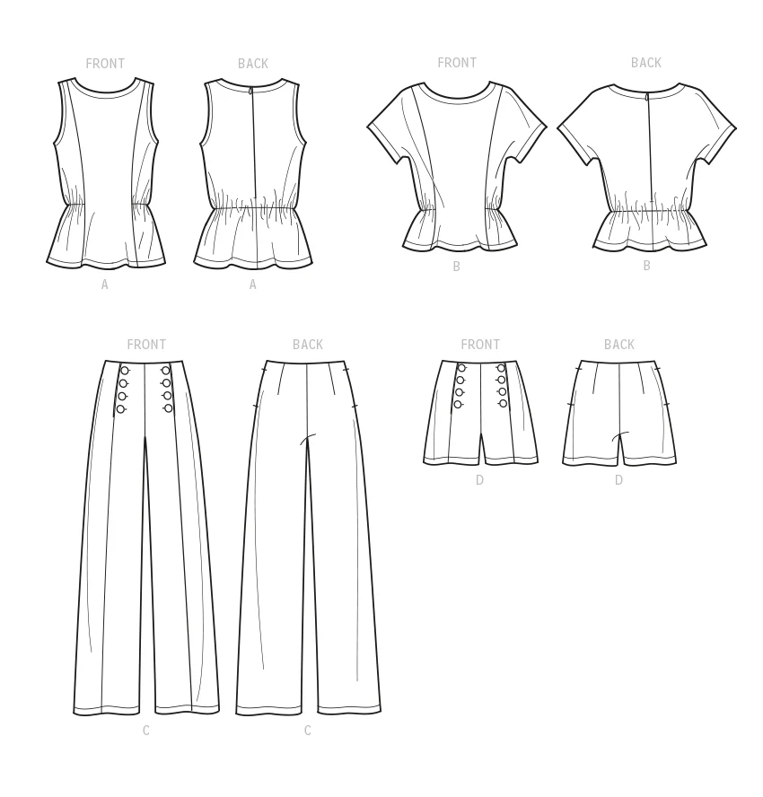 Simplicity Top, Trousers and Shorts S9612 - Image 8
