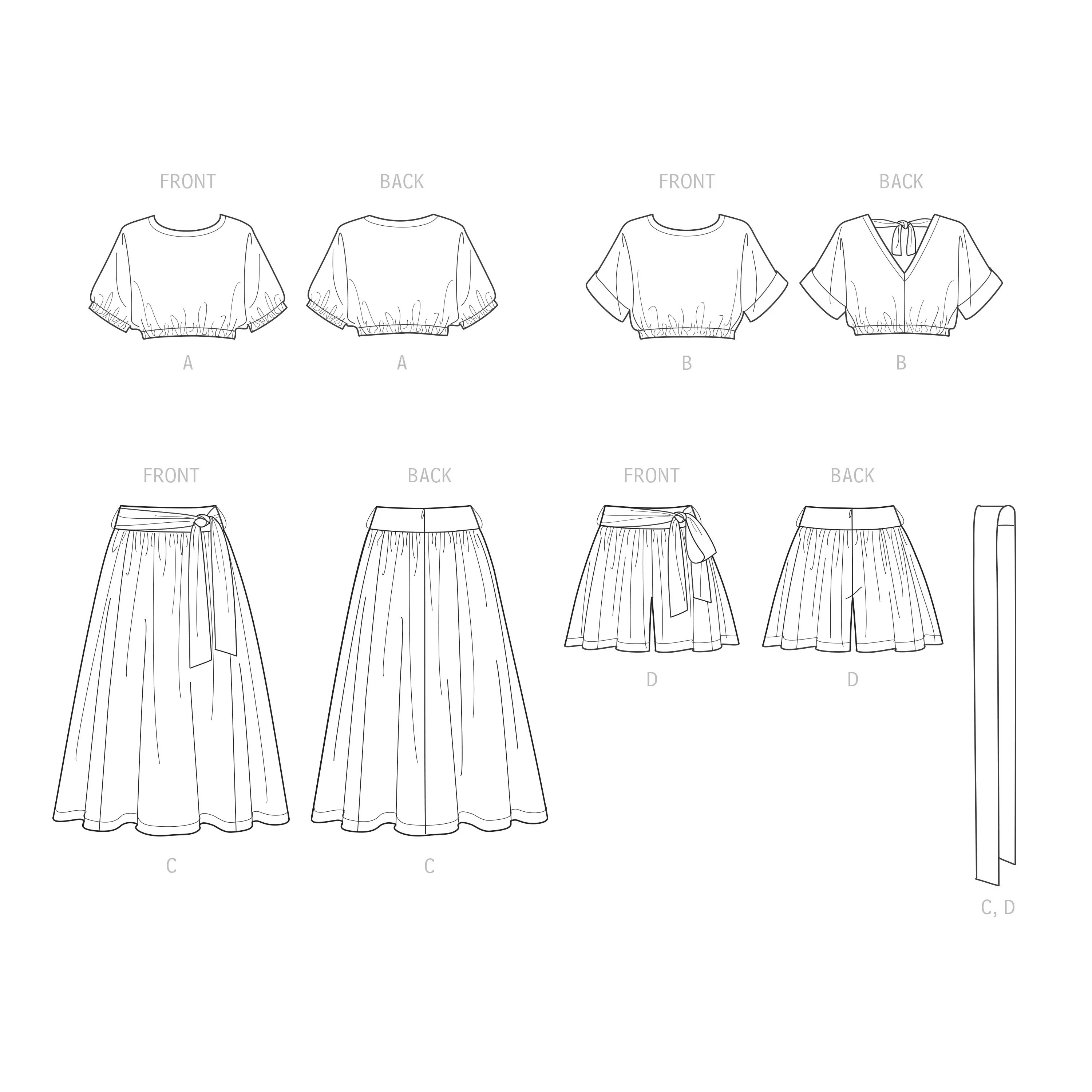 Simplicity Tops, Skirts and Shorts S9551 - Image 5