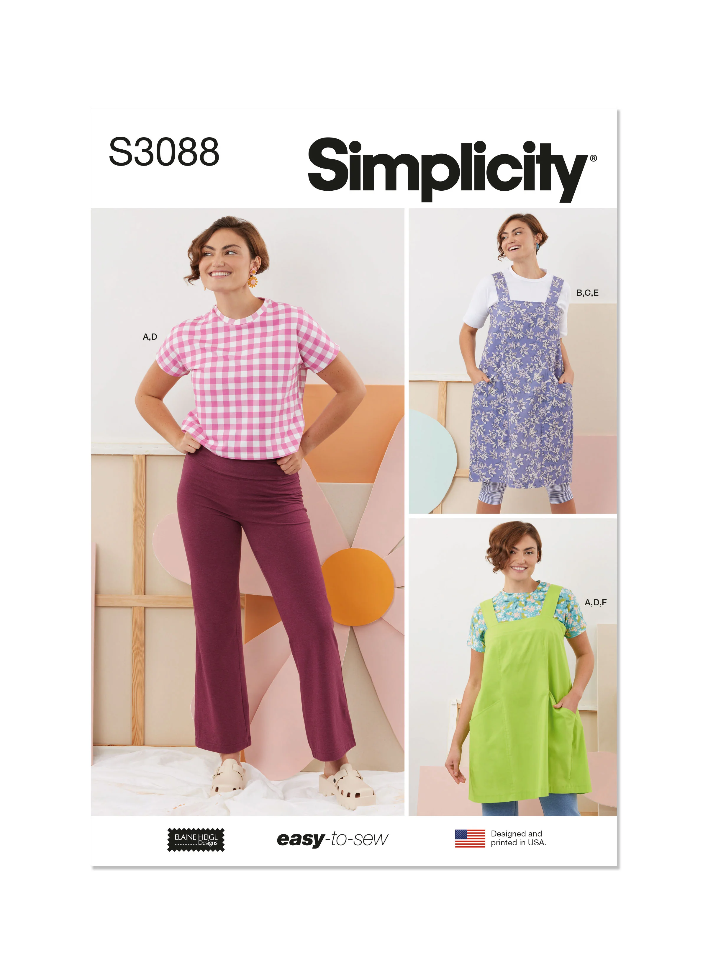 Simplicity Tops, Trousers and Apron Dresses S3088 - Image 2