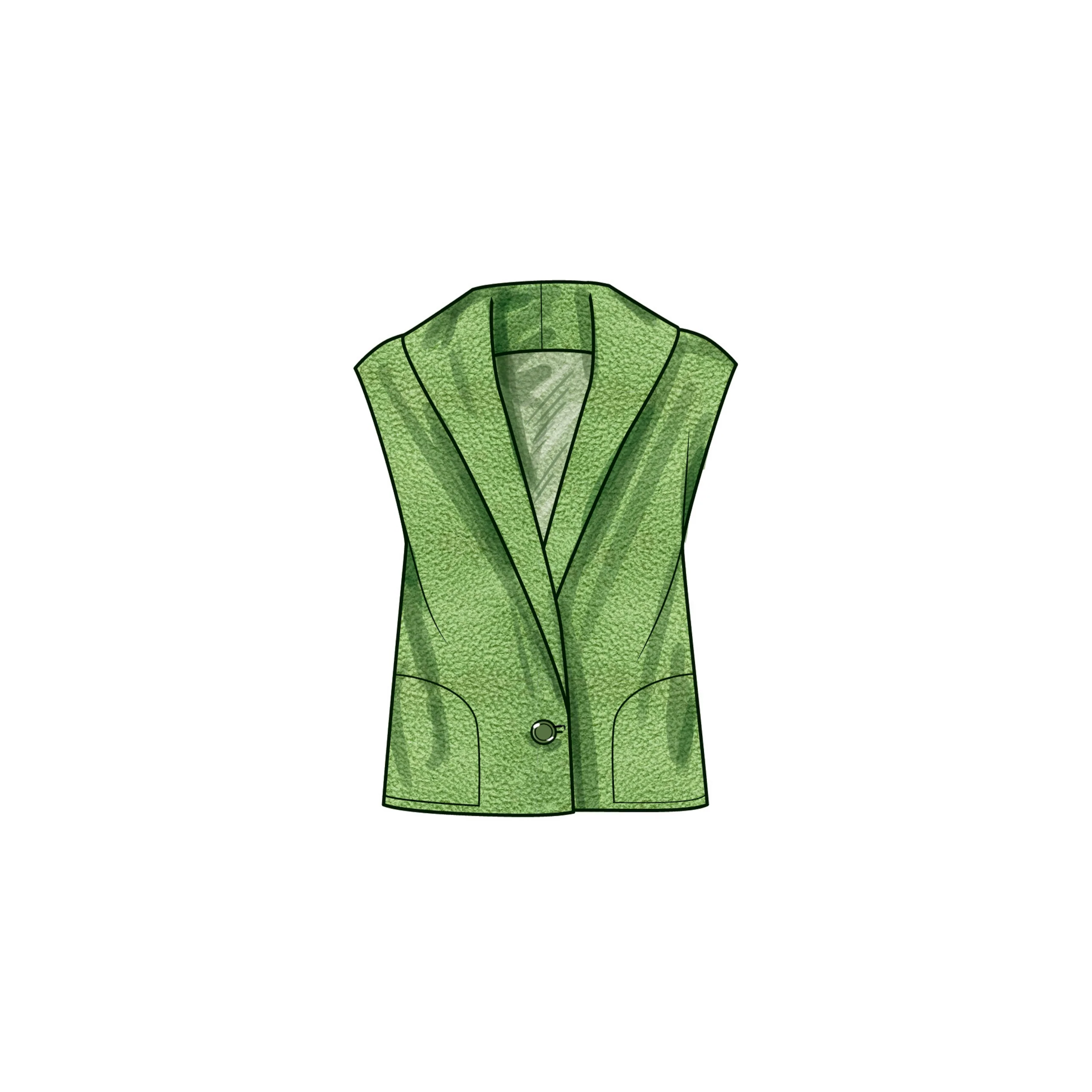 Simplicity Unisex Jacket, Waistcoat and Belt S9692 - Image 6