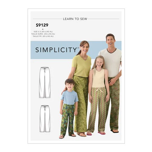 Simplicity Unisex Sleepwear Trousers S9129 - Image 2