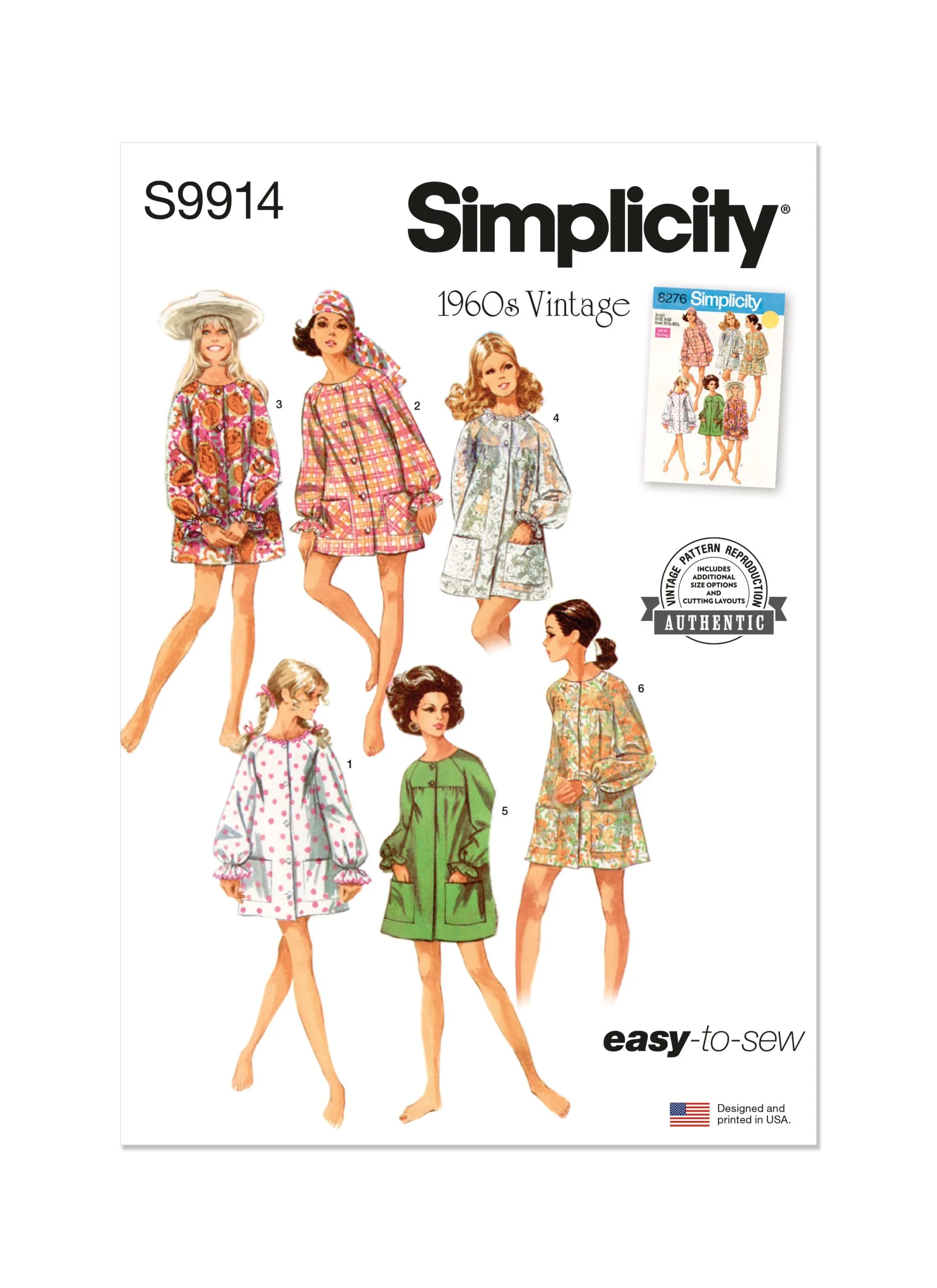 Simplicity Vintage Beach Cover-Up & Robe S9914 - Image 2