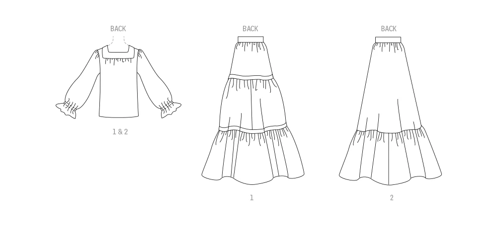 Simplicity Vintage Blouse & Skirt S9816 - Image 4