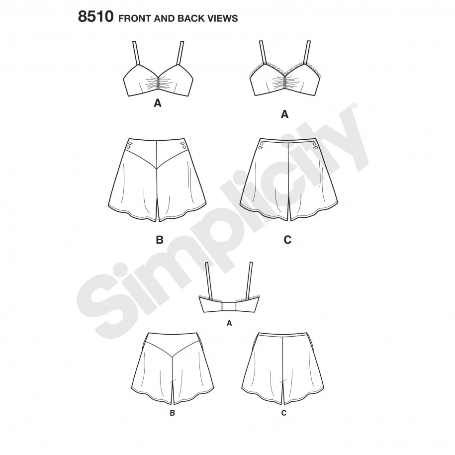 Simplicity Vintage Brassiere & Panties S8510 - Image 7