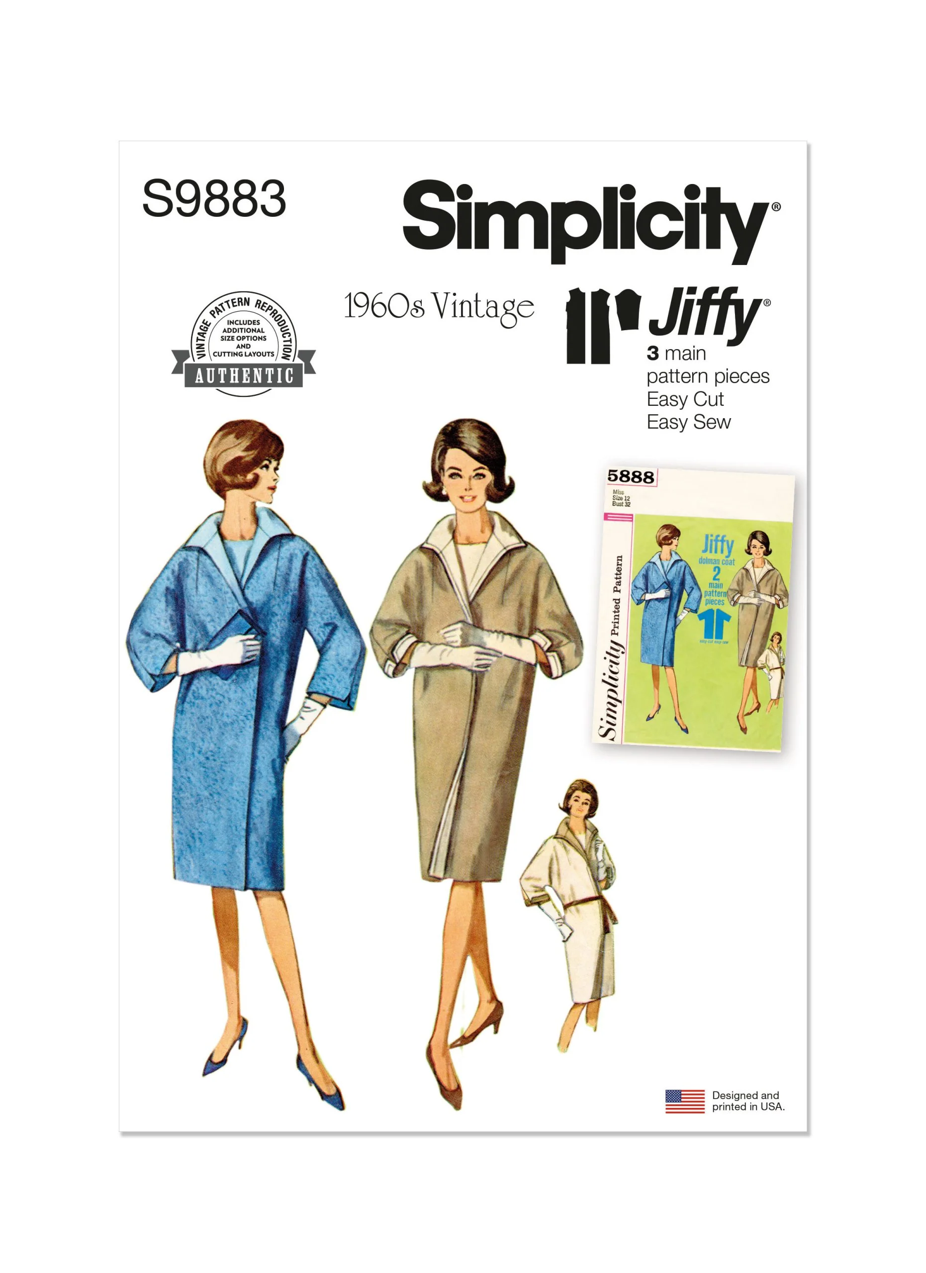 Simplicity Vintage Coat S9883 - Image 2