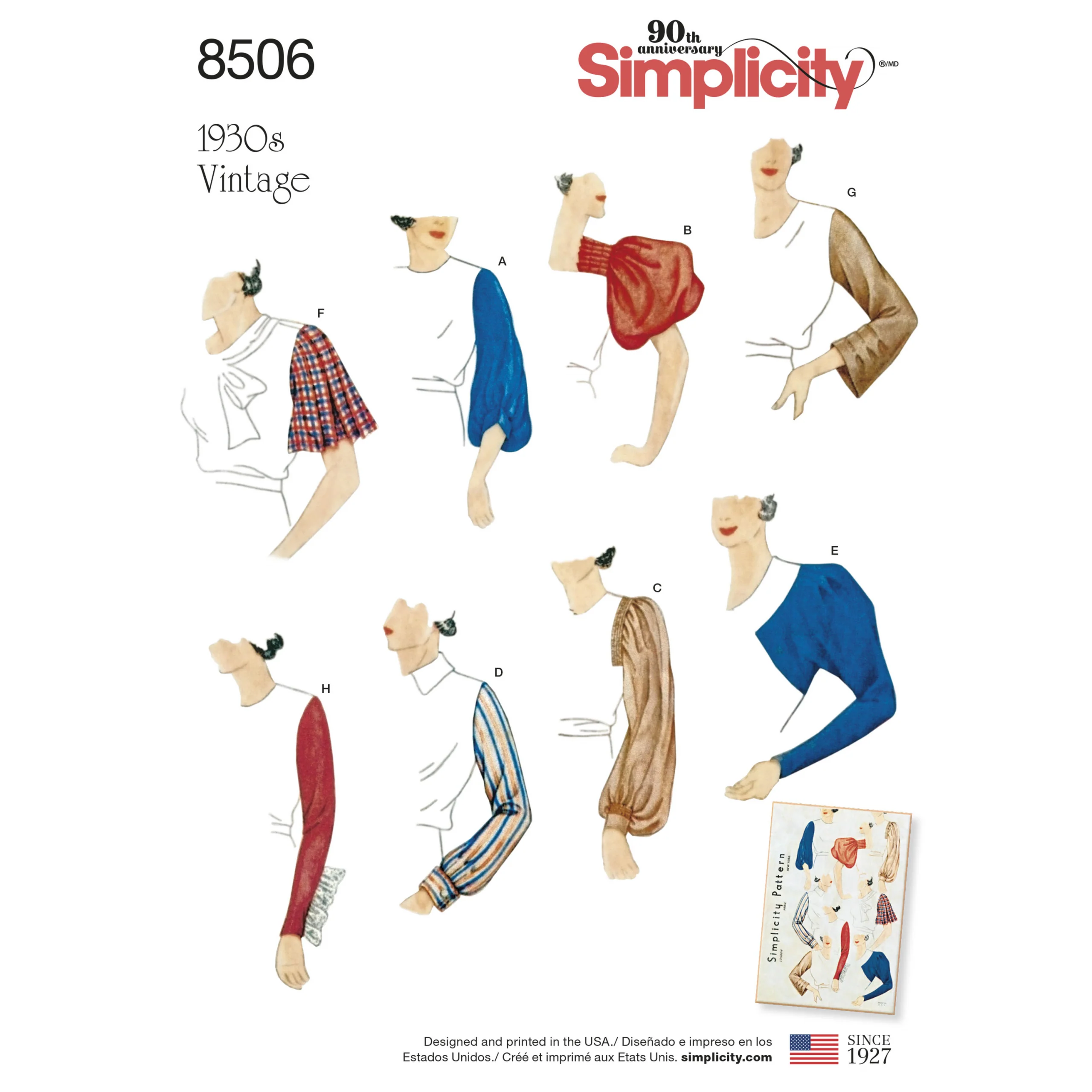 Simplicity Vintage Set of Sleeves S8506 - Image 2