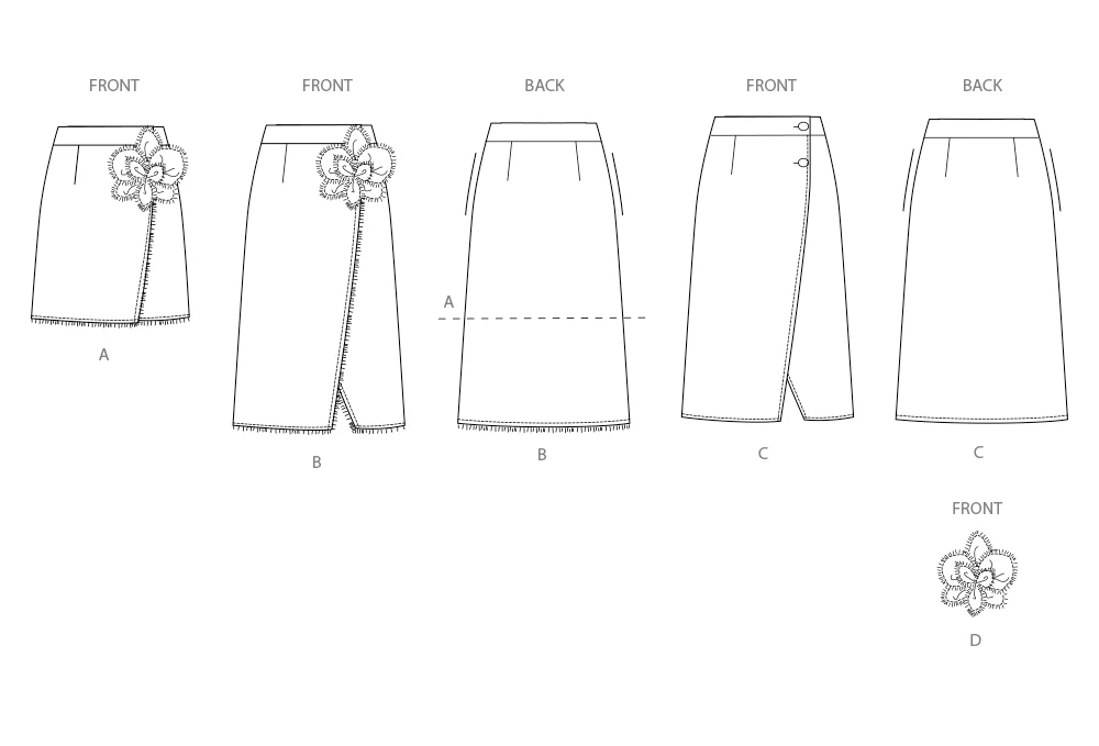 Simplicity Wrap Skirts S3104 - Image 7