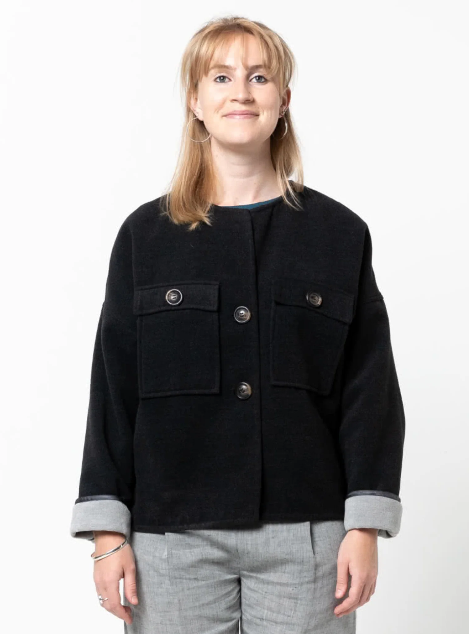 Style Arc Adelaide Woven Jacket - Image 3