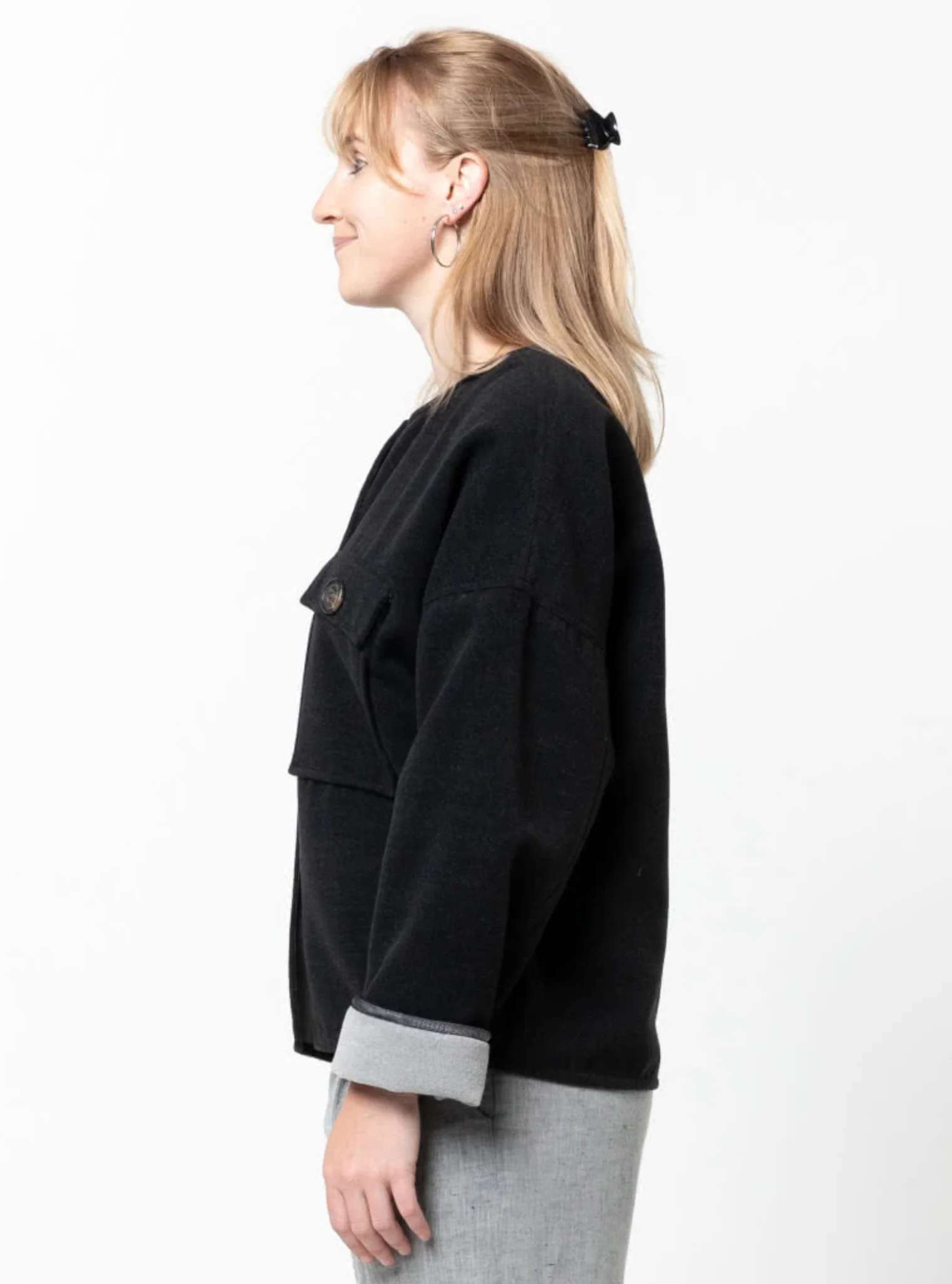 Style Arc Adelaide Woven Jacket - Image 4