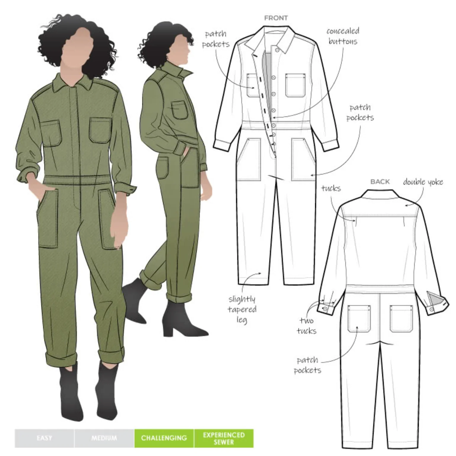 Style Arc Melrose Boiler Suit - Image 8