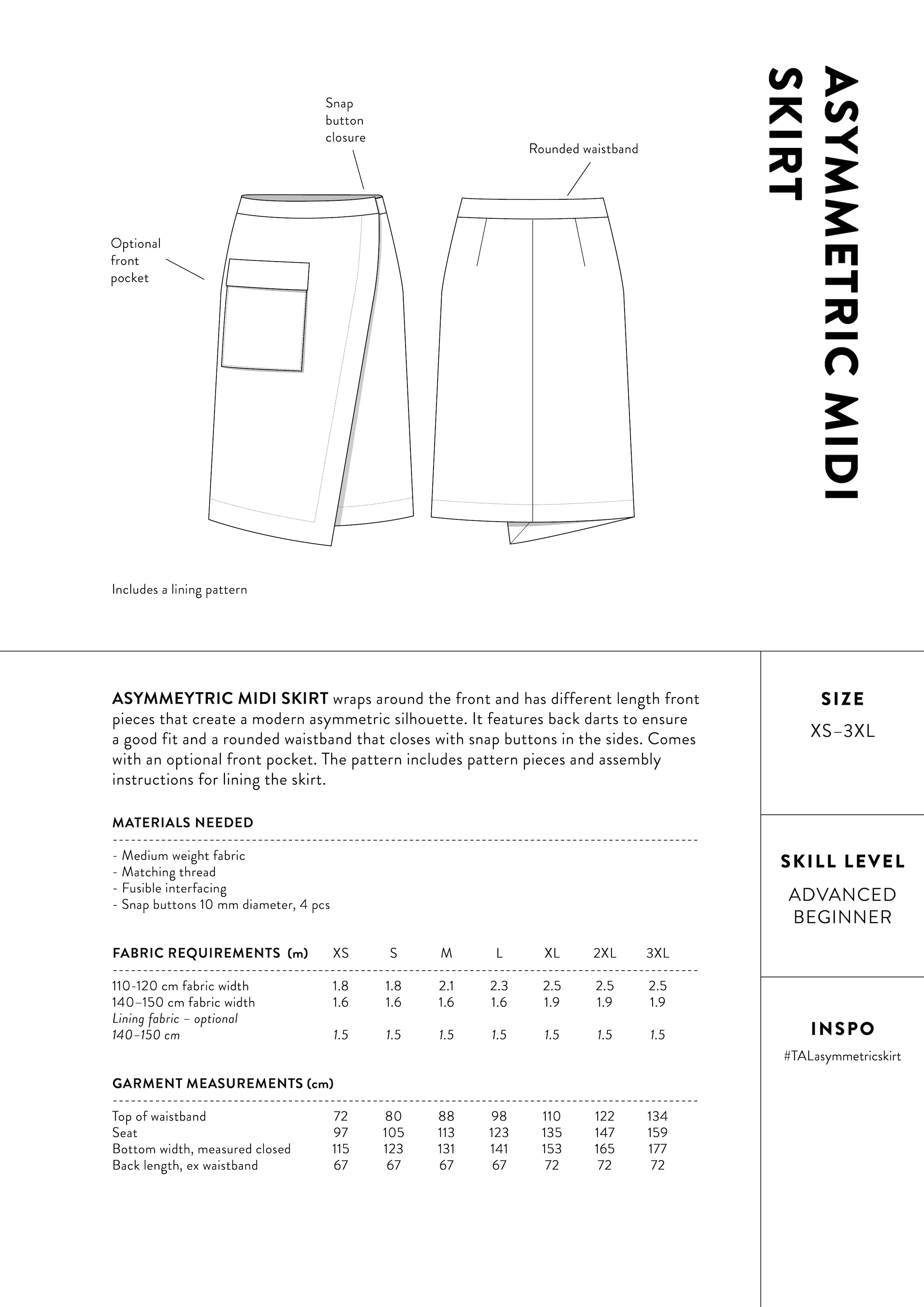 The Assembly Line Asymmetric Midi Skirt - Image 10