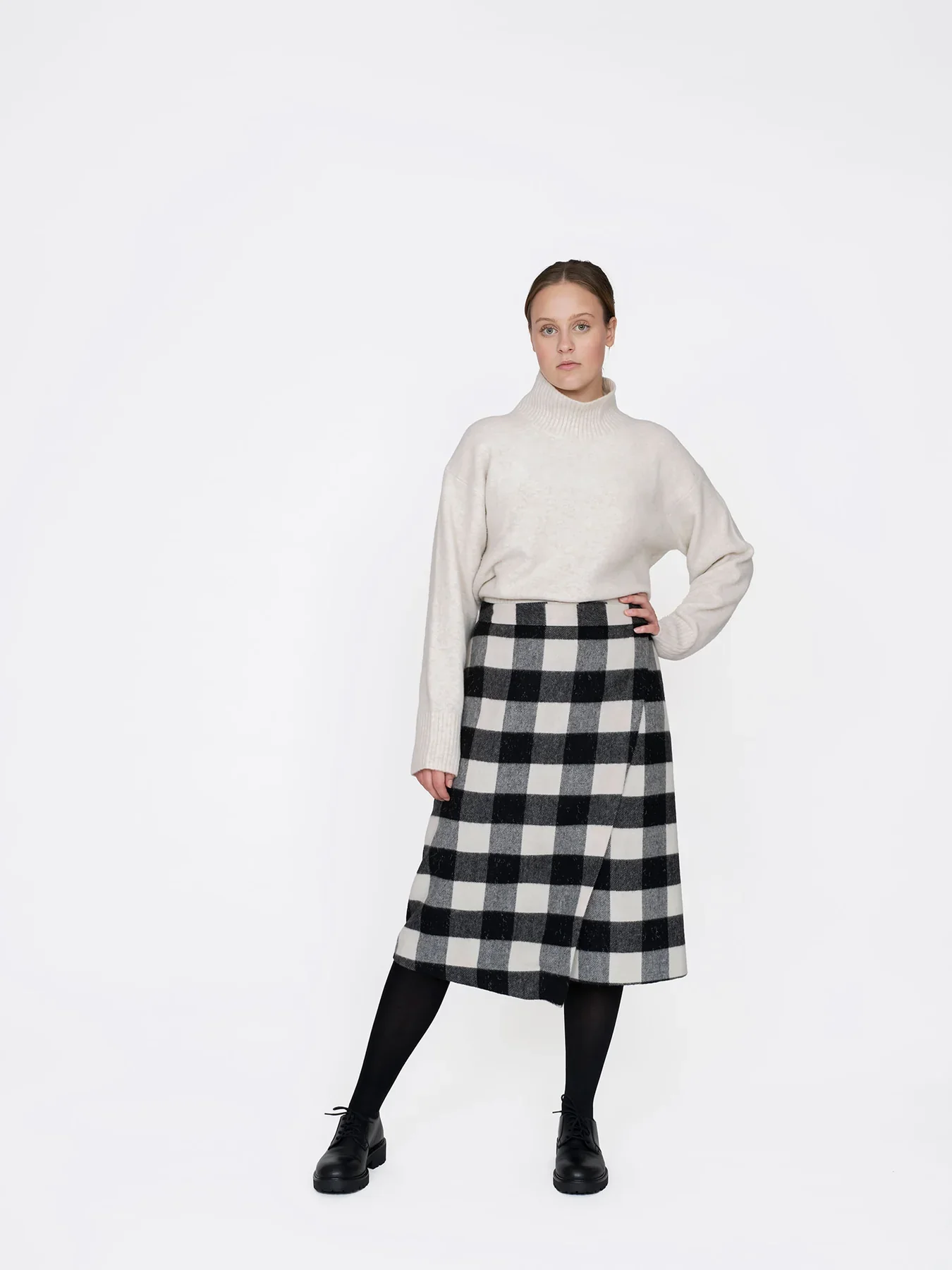 The Assembly Line Asymmetric Midi Skirt - Image 6