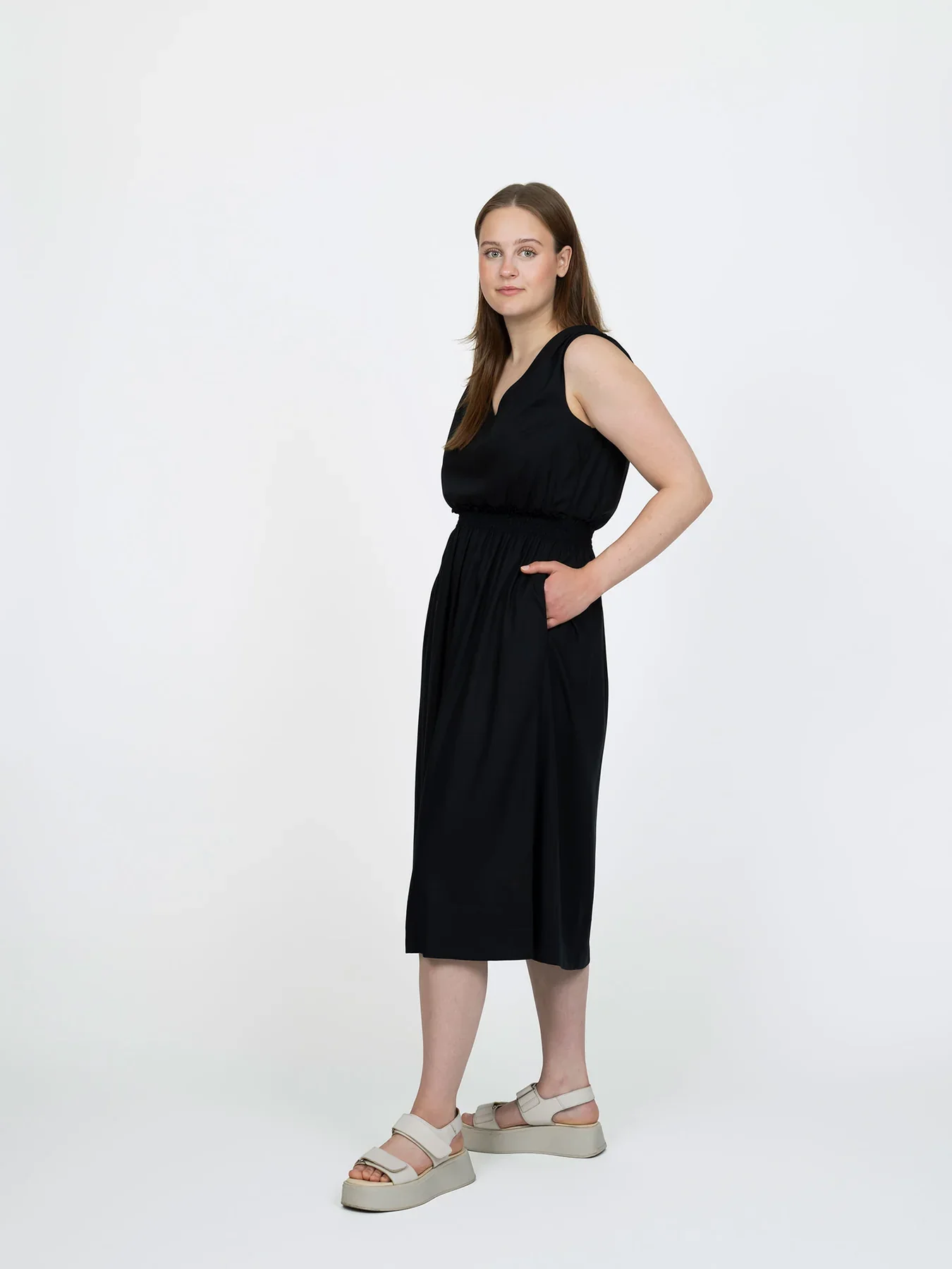 The Assembly Line Smocked Dress - Image 7