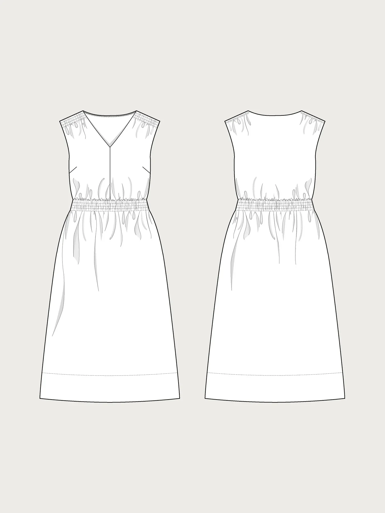 The Assembly Line Smocked Dress - Image 8
