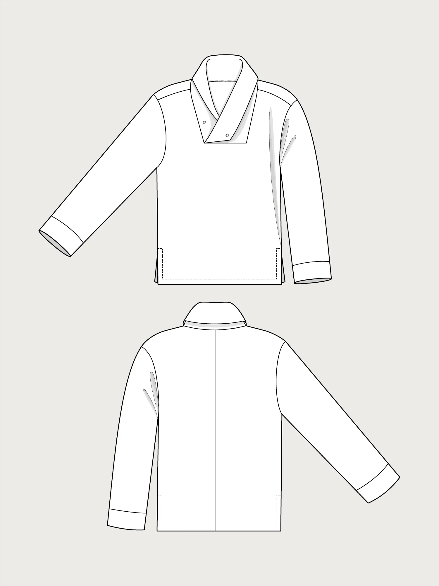 The Assembly Line Wrap Collar Shirt - Image 12