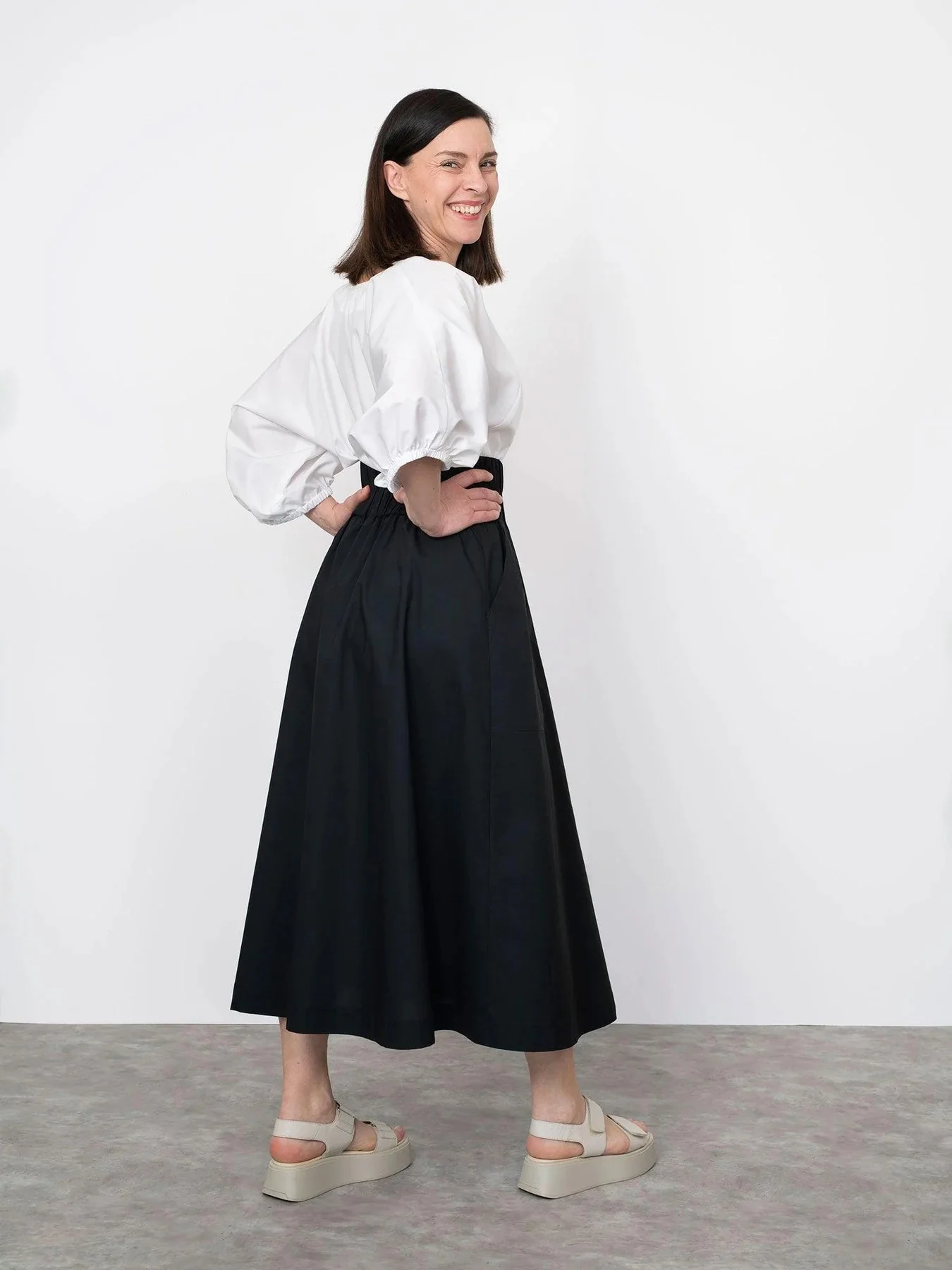 The Assembly Line V-neck Cuff Top - Image 4