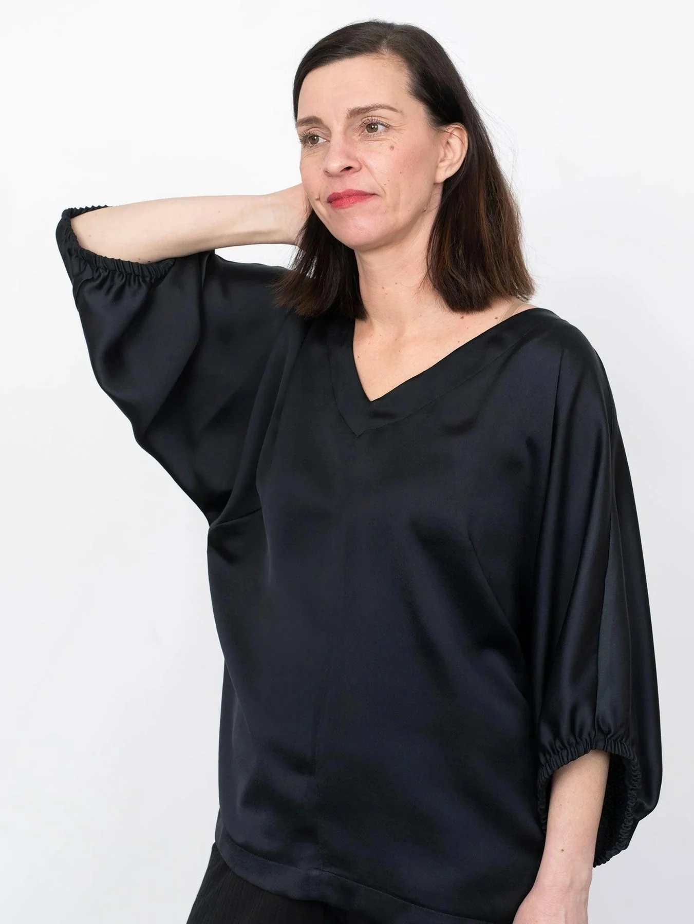 The Assembly Line V-neck Cuff Top - Image 8