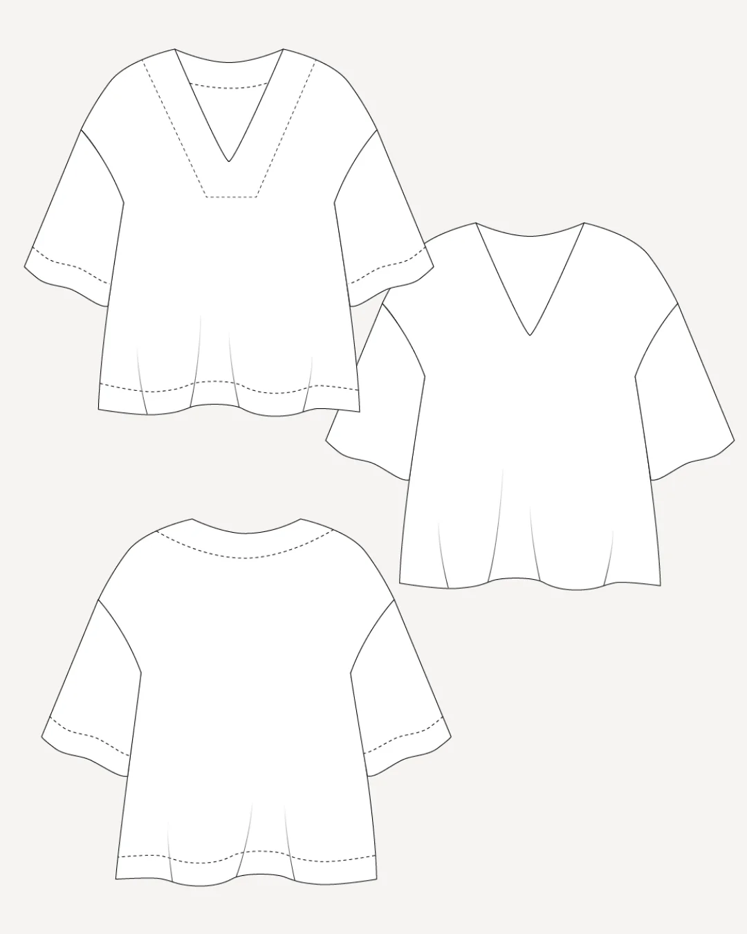The Avid Seamstress V-neck Top - Image 3