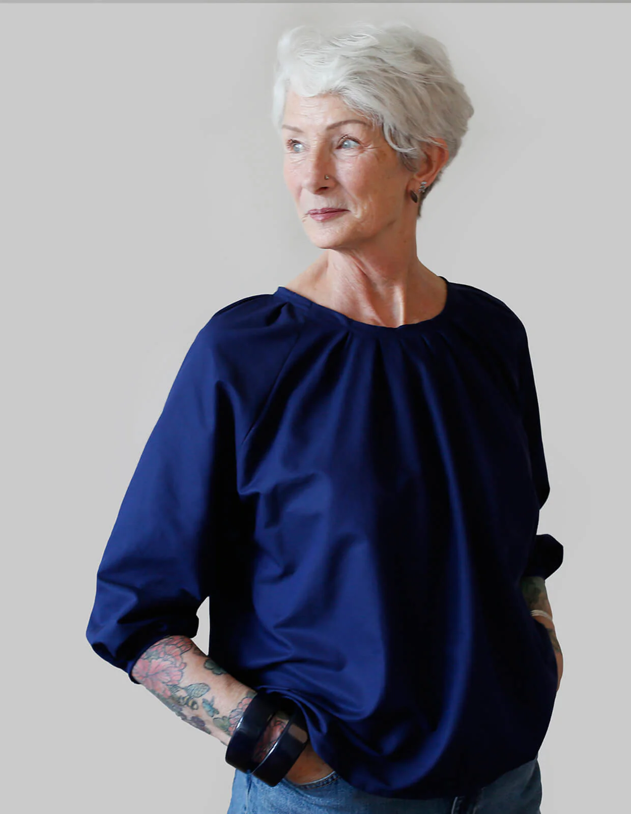 The Maker's Atelier Pleat Neck Blouse - Image 4