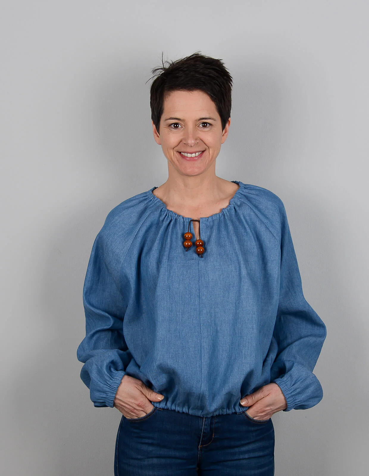 The Maker's Atelier Gathered-neck Dress and Top
