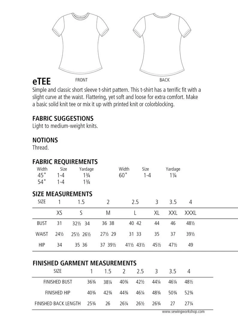 The Sewing Workshop e-Tee - Image 8