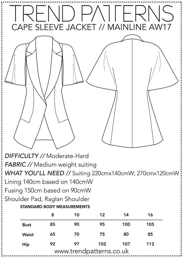Trend Patterns TPC13 Cape Sleeve Jacket - Image 8