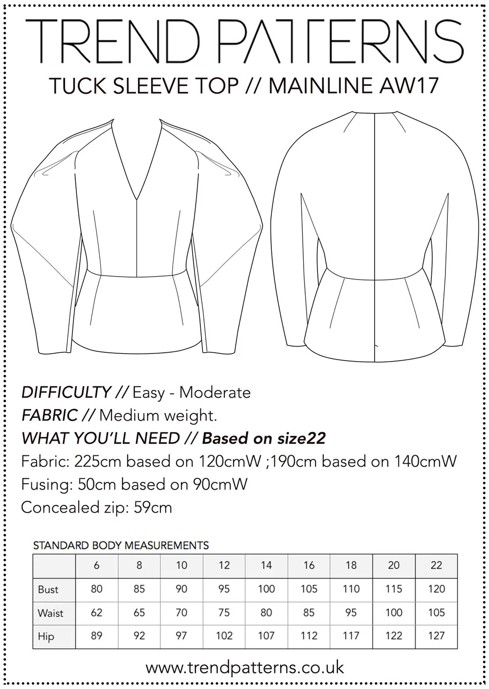 Trend Patterns TPC15 Tuck Sleeve Top - Image 10