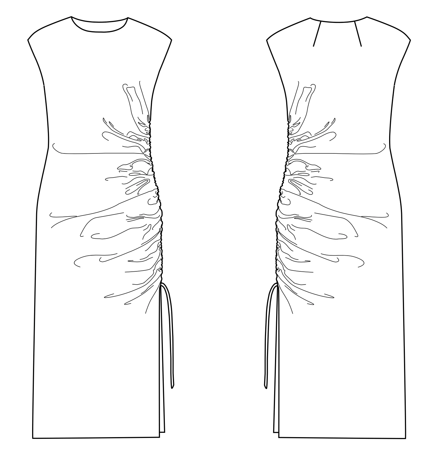 Trend Patterns TPC16 Side Drawstring Dress - Image 9