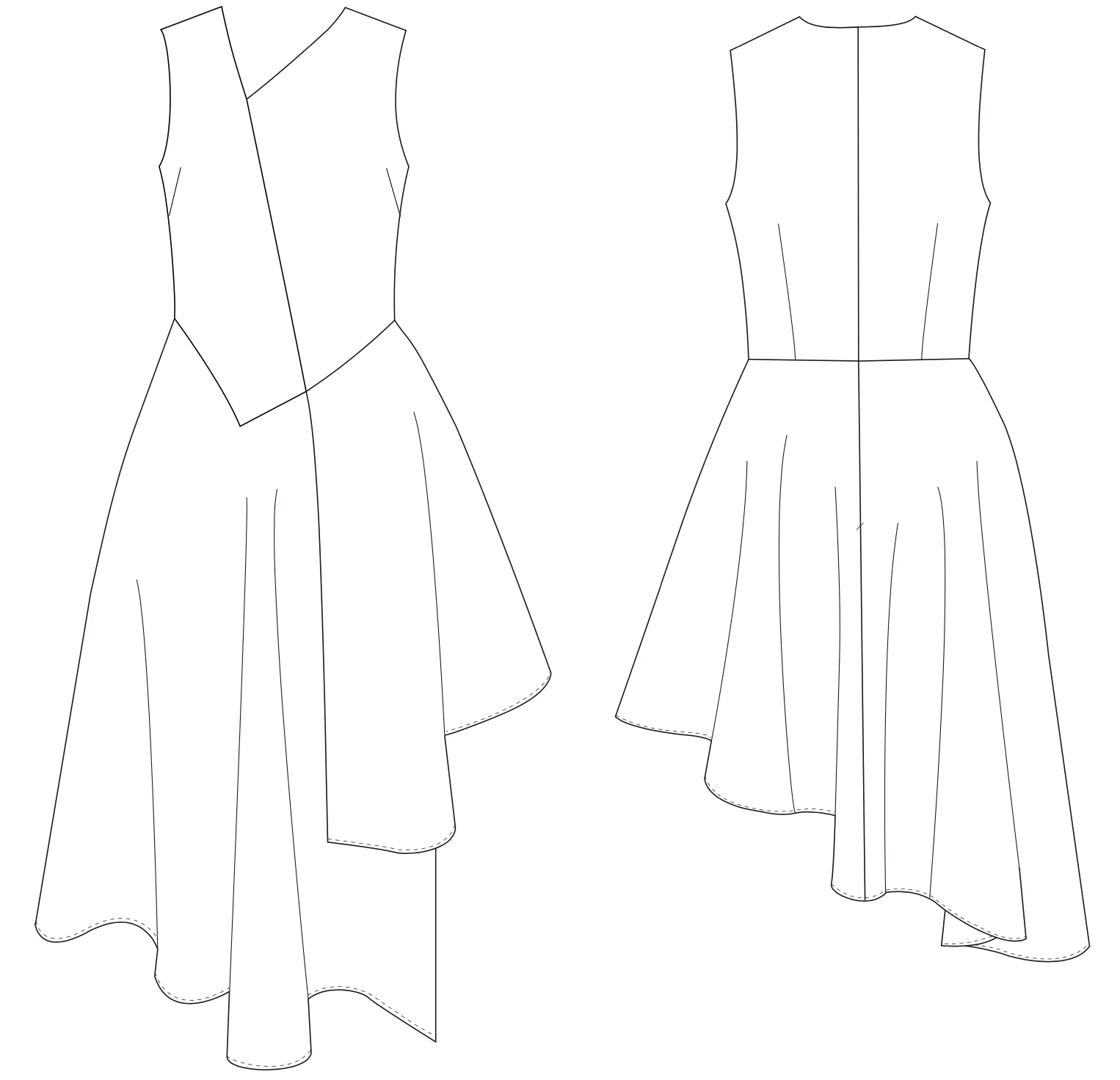 Trend Patterns TPC2 Asymmetric Hem Dress - Image 7
