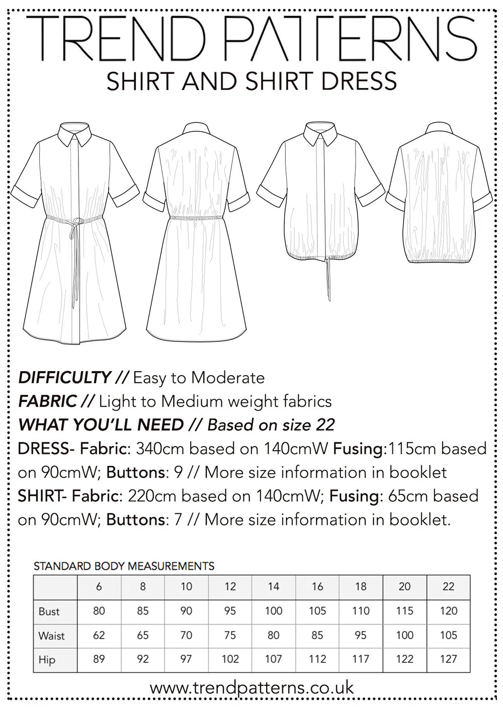 Trend Patterns TPC20 Shirt and Shirt Dress - Image 11