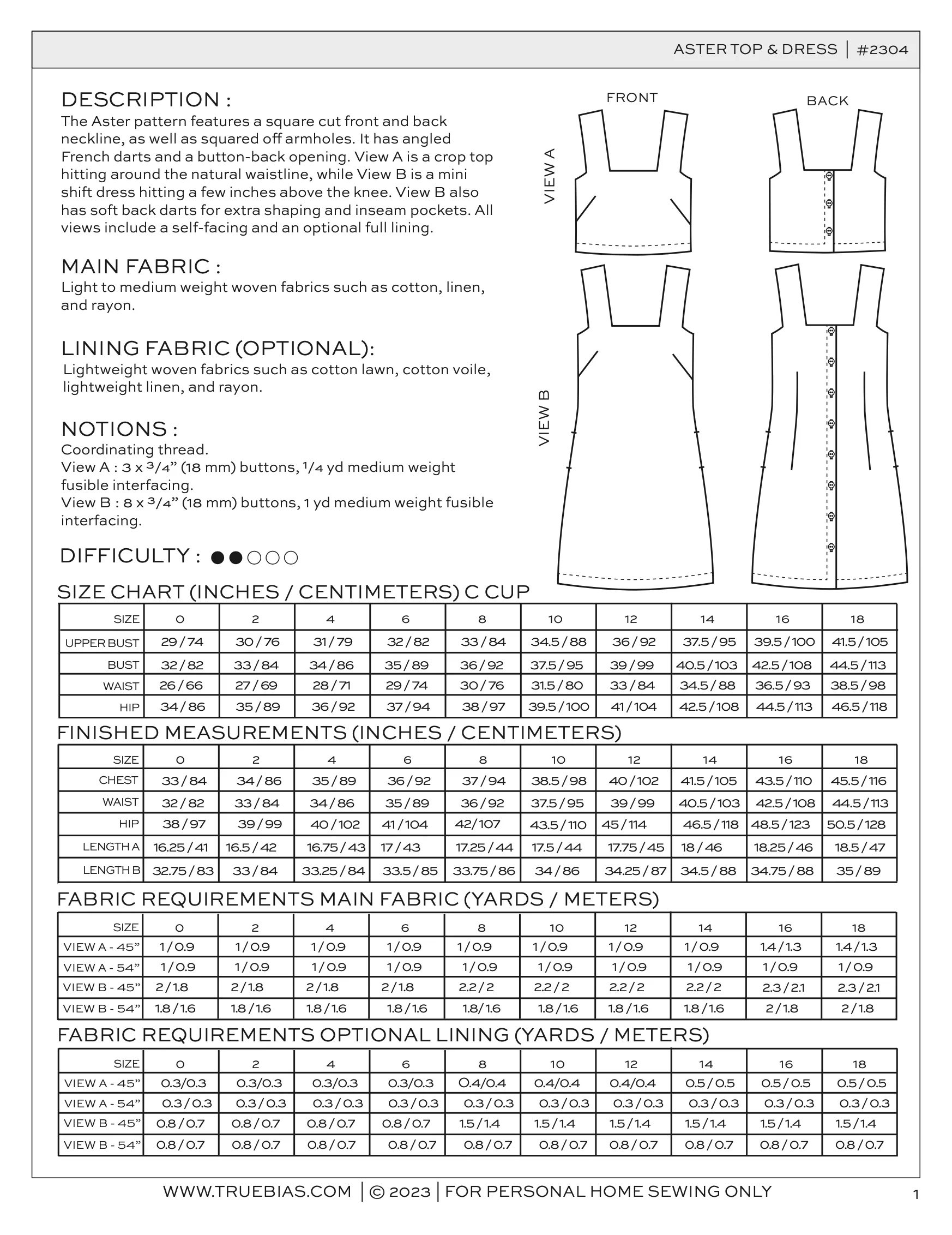 True Bias Aster Top and Dress - Image 25