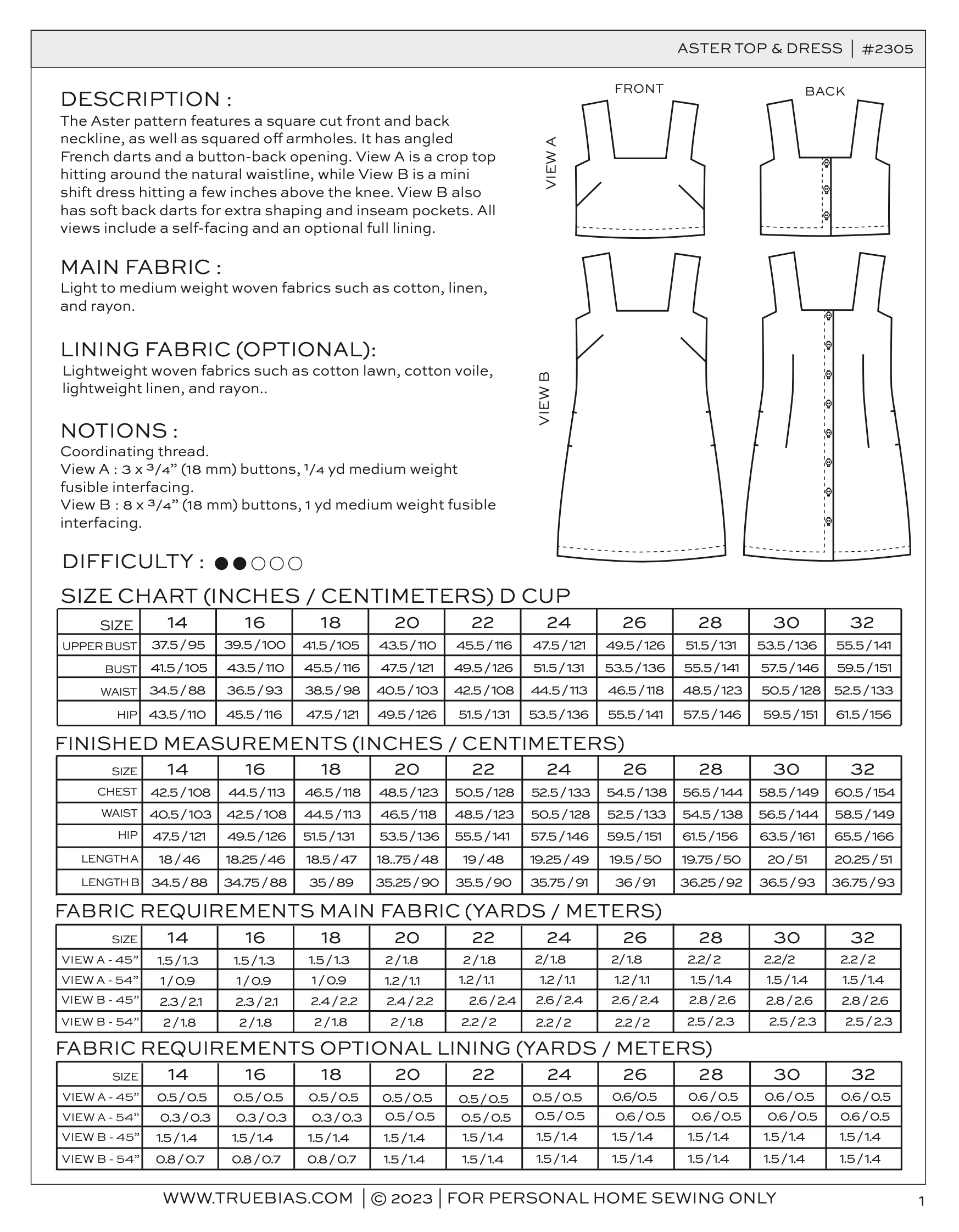 True Bias Aster Top and Dress - Image 27