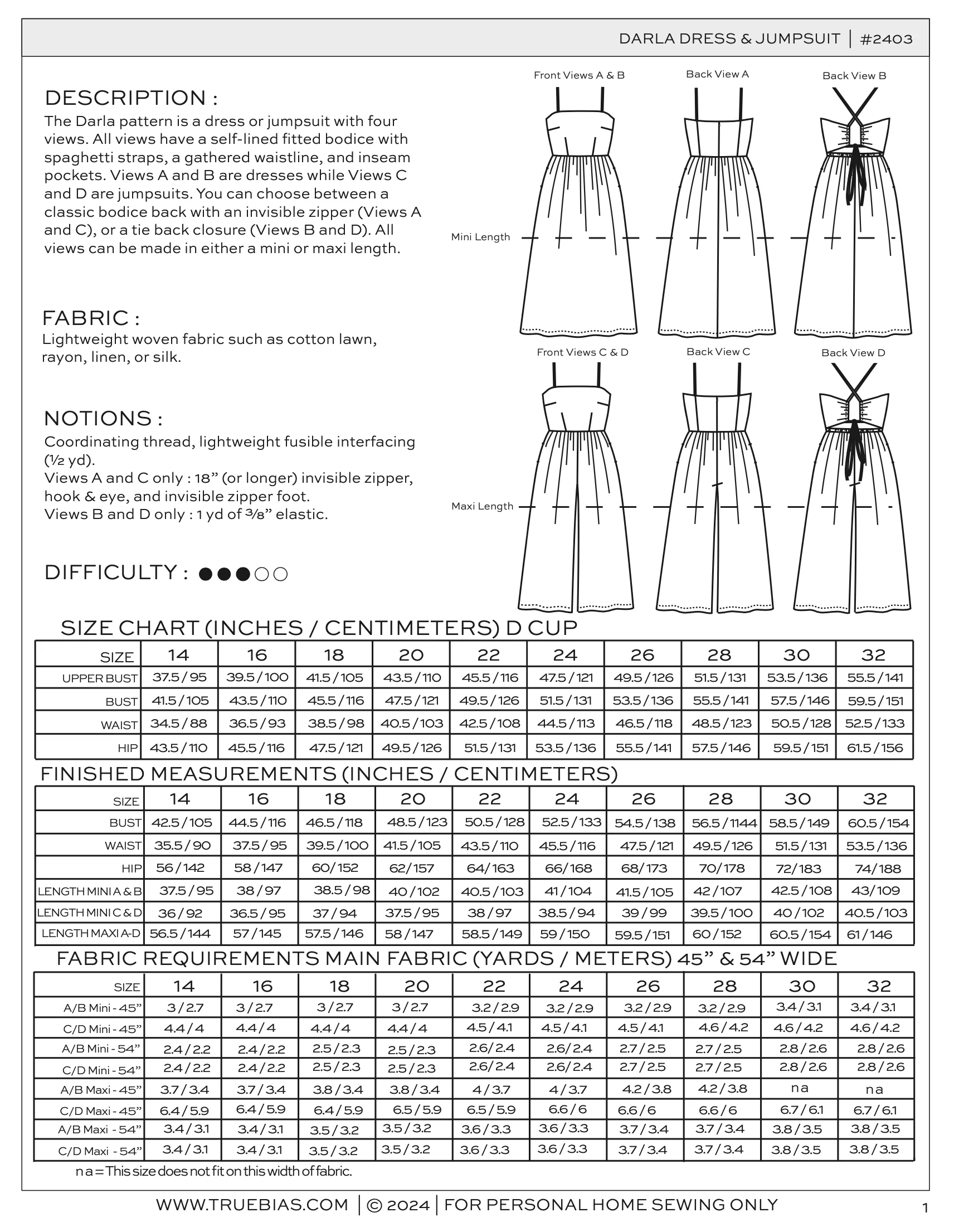 True Bias Darla Dress and Jumpsuit - Image 29