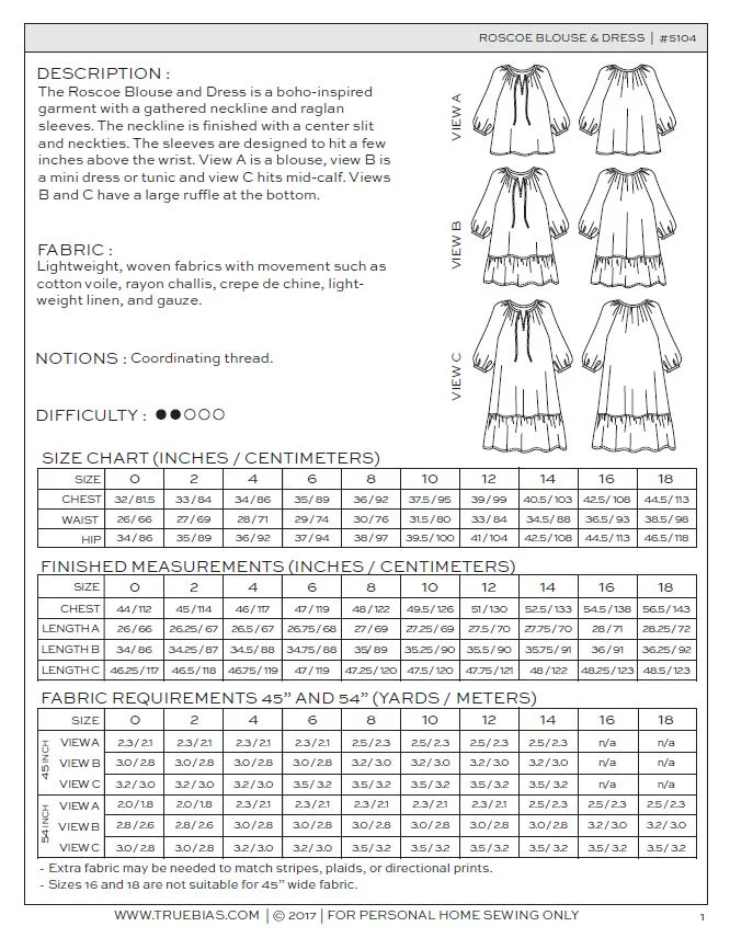 True Bias Roscoe Blouse and Dress - Image 14