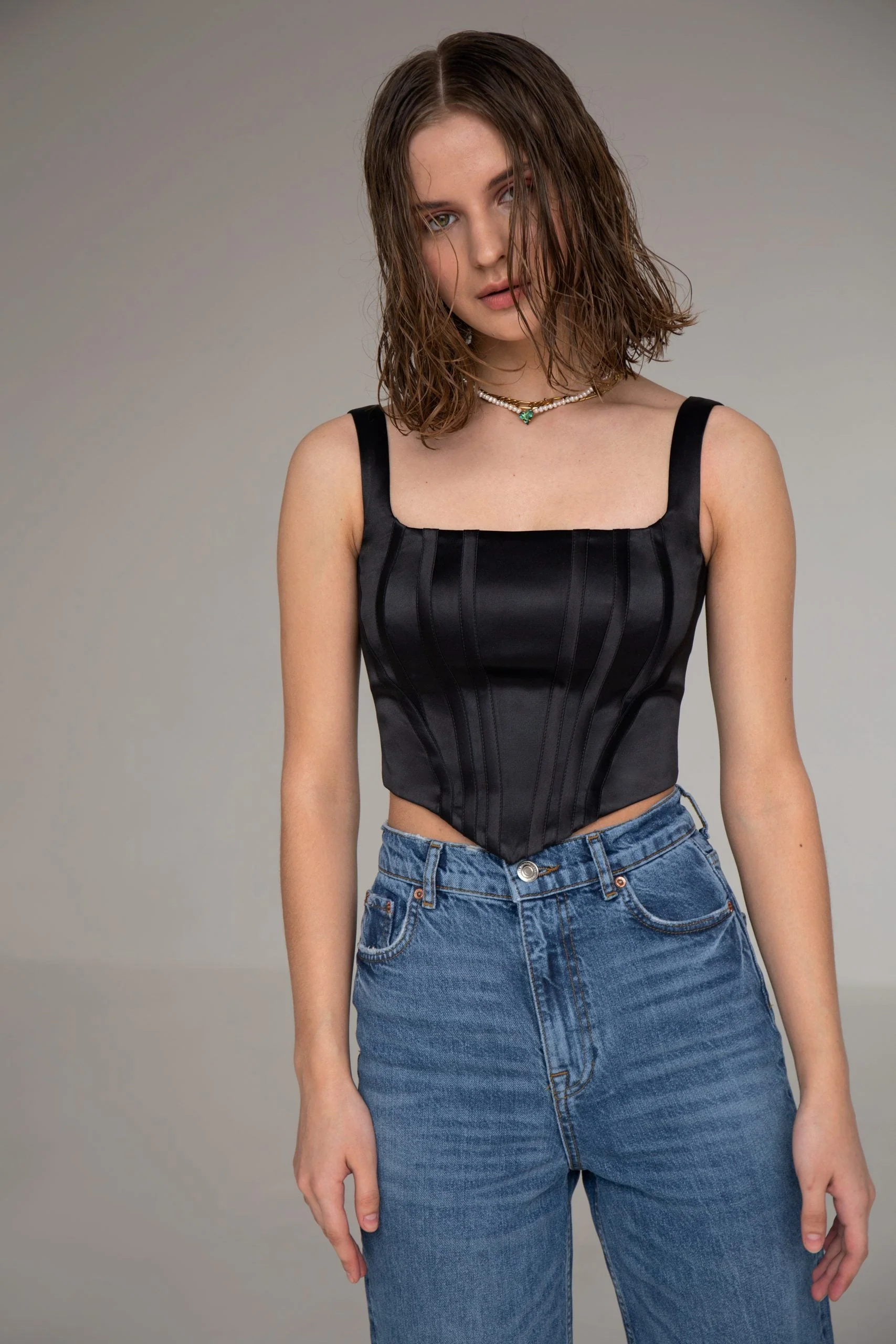 Vikisews Tally Bustier Top Height 4 - Printed copy shop (+£5.00)