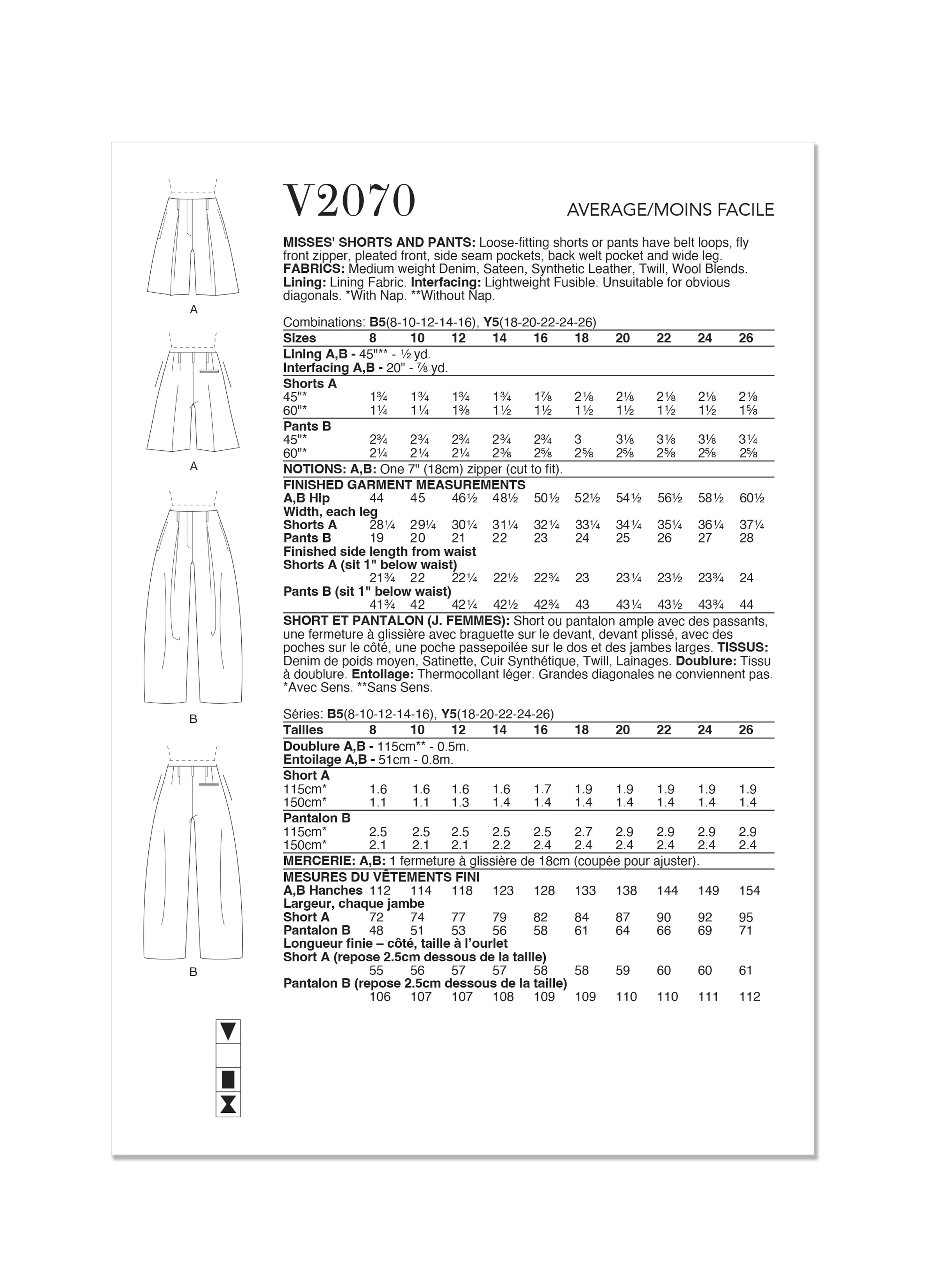 Vogue Shorts & Trousers V2070 - Image 8