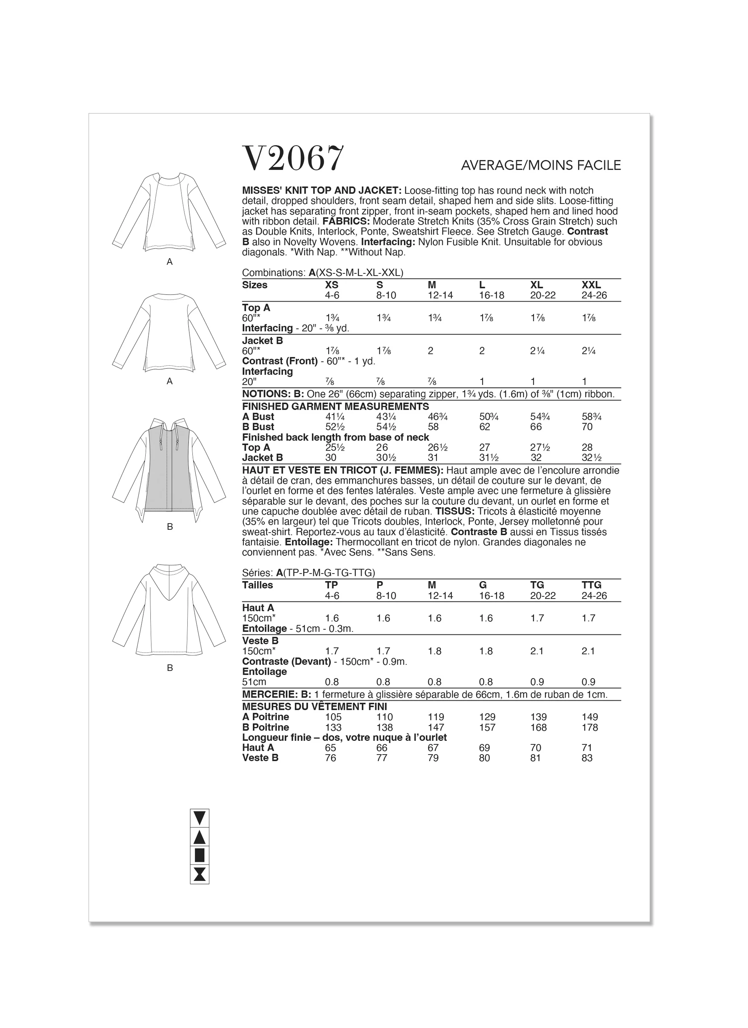Vogue Knit Tops V2067 - Image 9