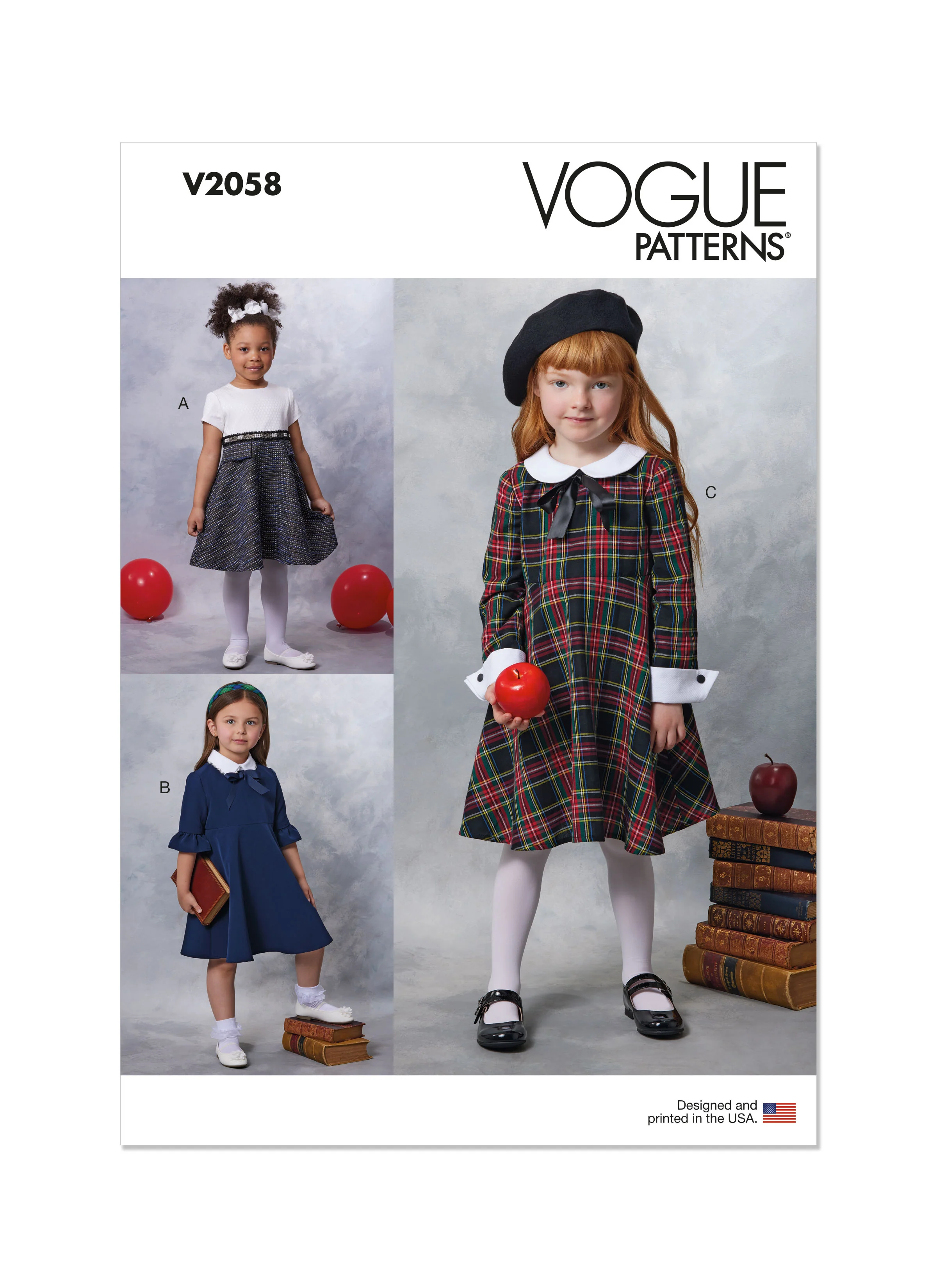 Vogue Children's Dresses V2058 - Image 2
