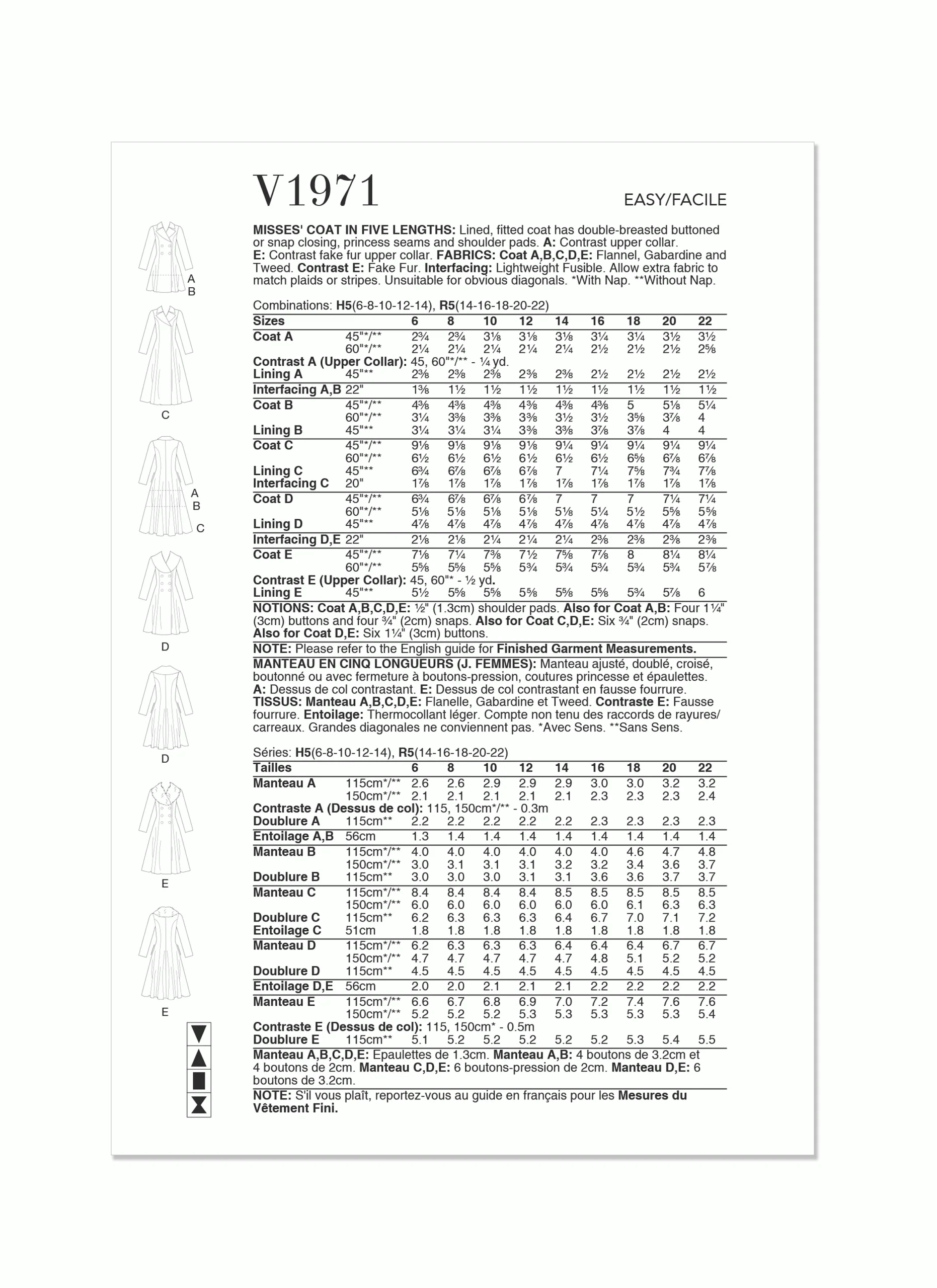 Vogue Coat V1971 - Image 8