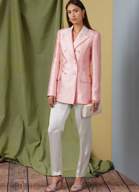 Vogue Double-Breasted Jacket V1927 - Image 4
