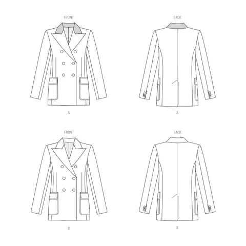 Vogue Double-Breasted Jacket V1927 - Image 8