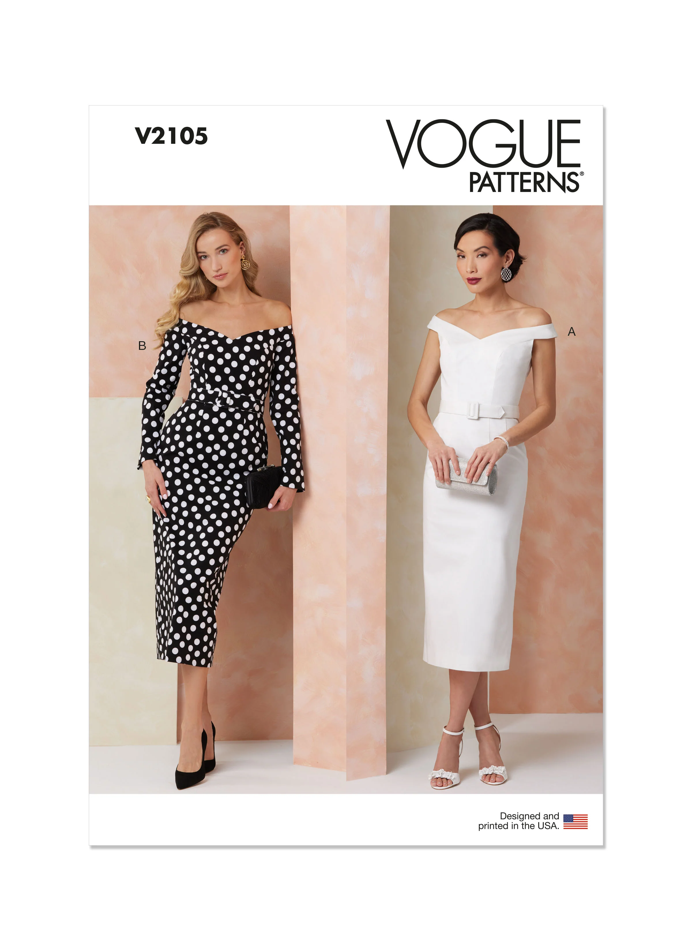 Vogue Dress and Belt V2105 - Image 2