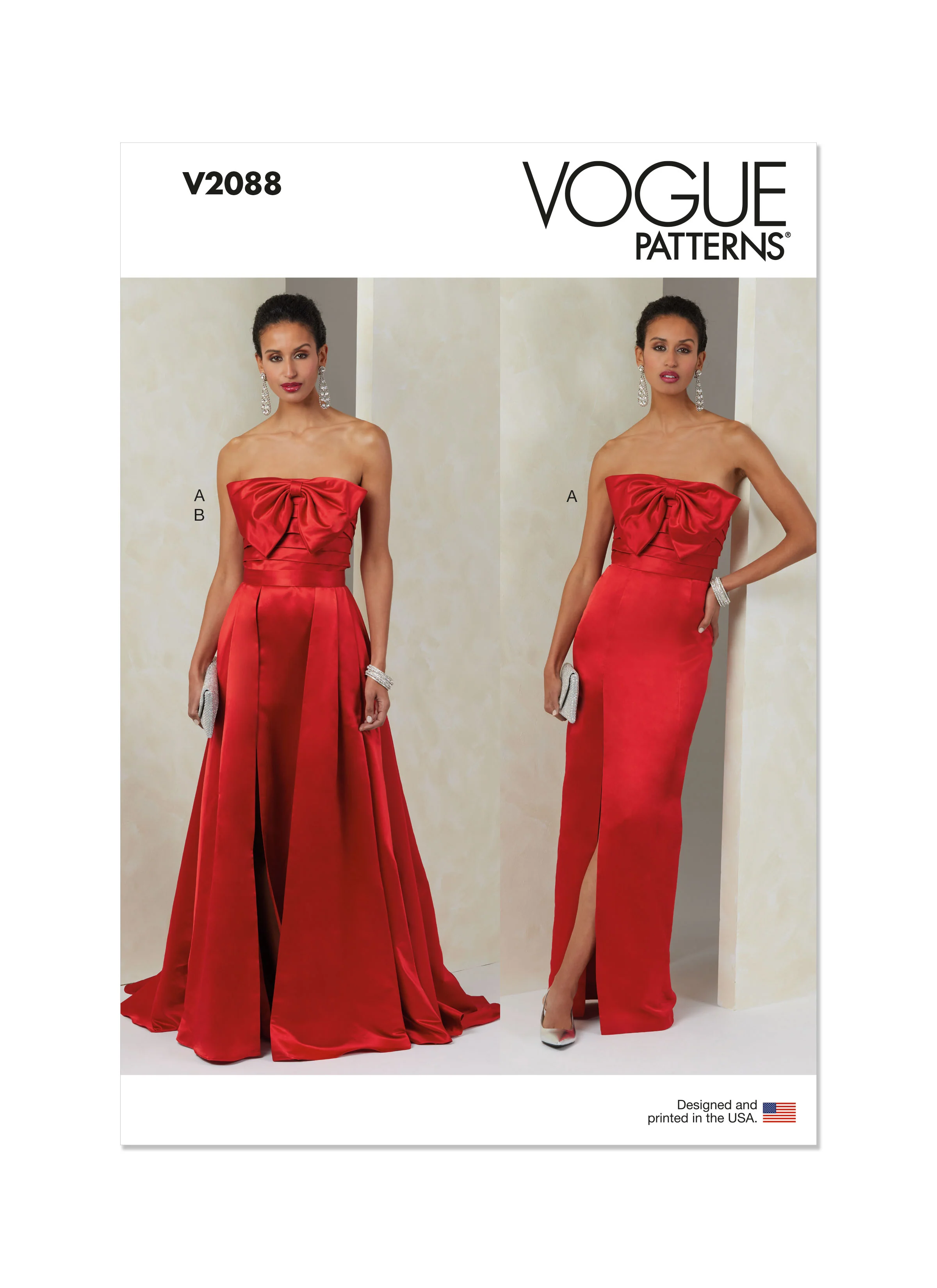 Vogue Dress and Overskirt V2088 - Image 2