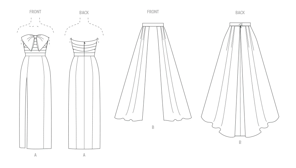 Vogue Dress and Overskirt V2088 - Image 6
