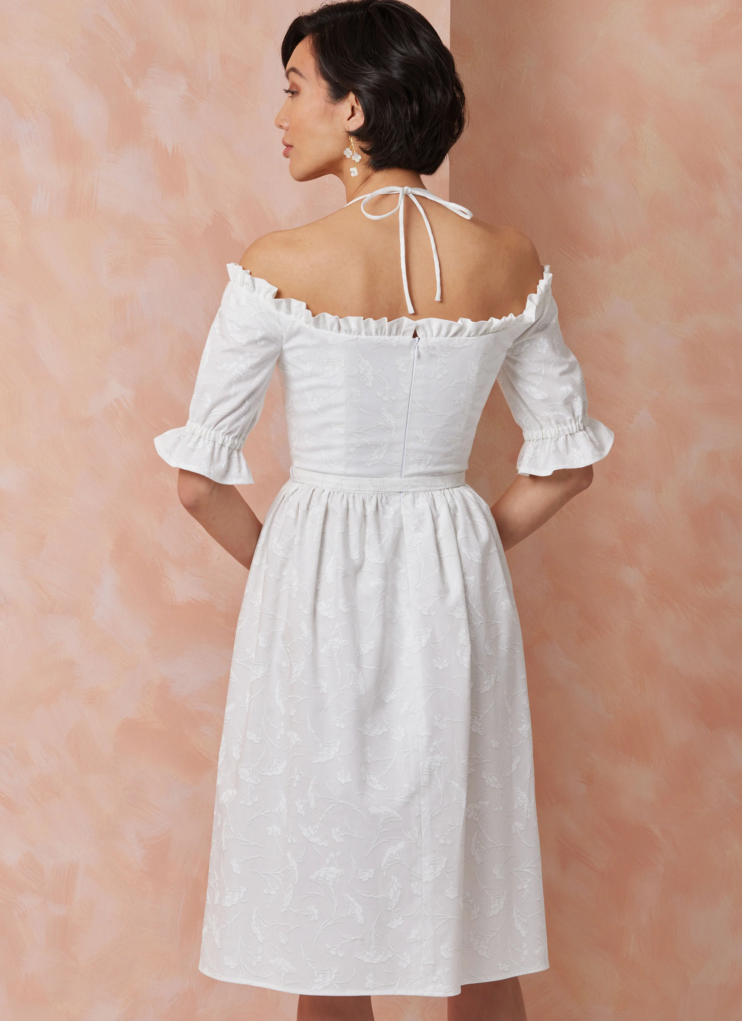 Vogue Dress with Tie Belt V2107 - Image 5