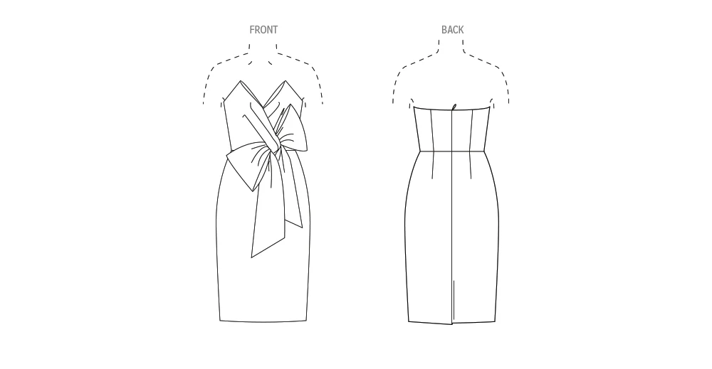 Vogue Evening Dress V2047 - Image 5