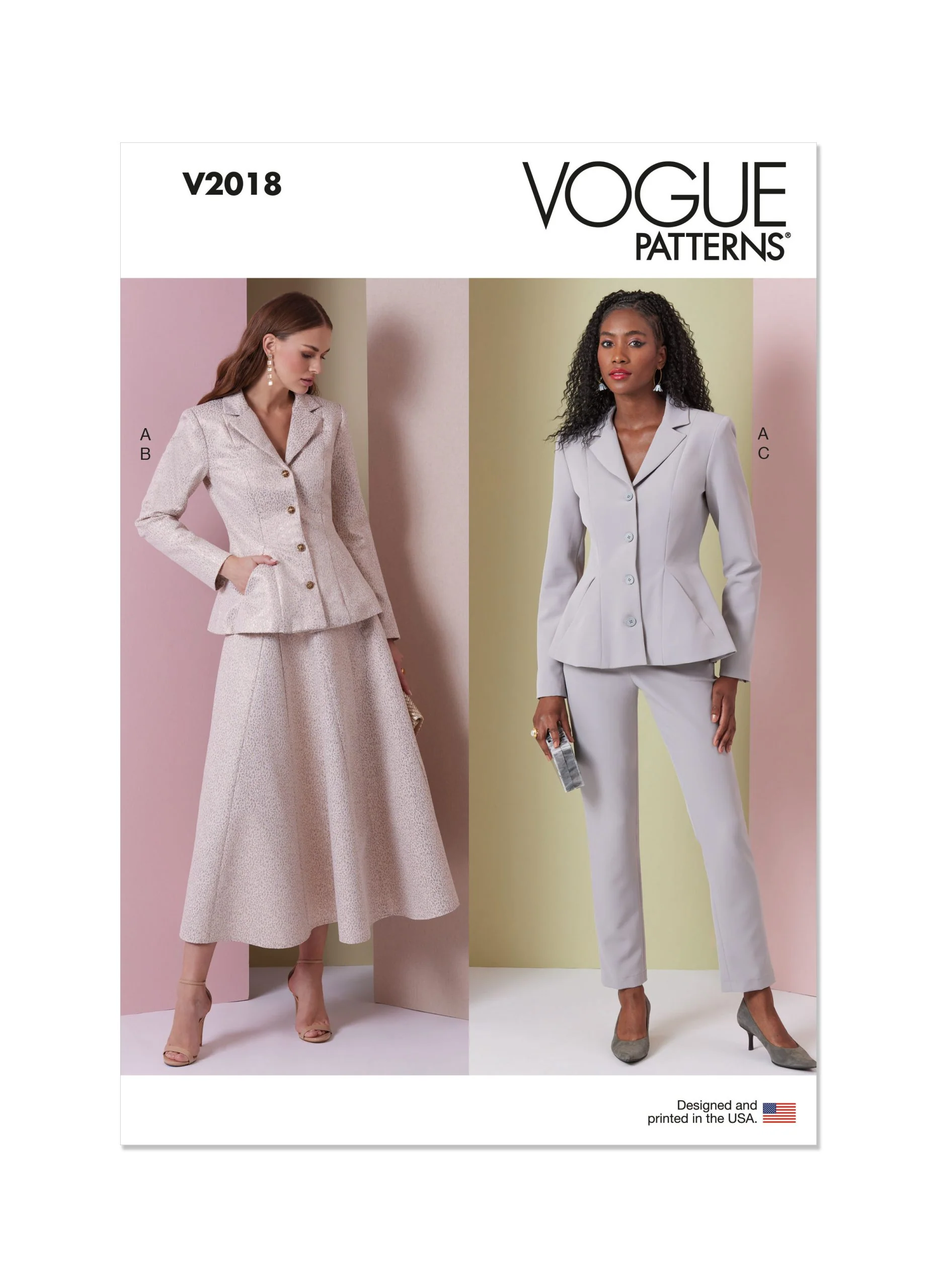 Vogue Jacket, Skirt & Trousers V2018 - Image 2