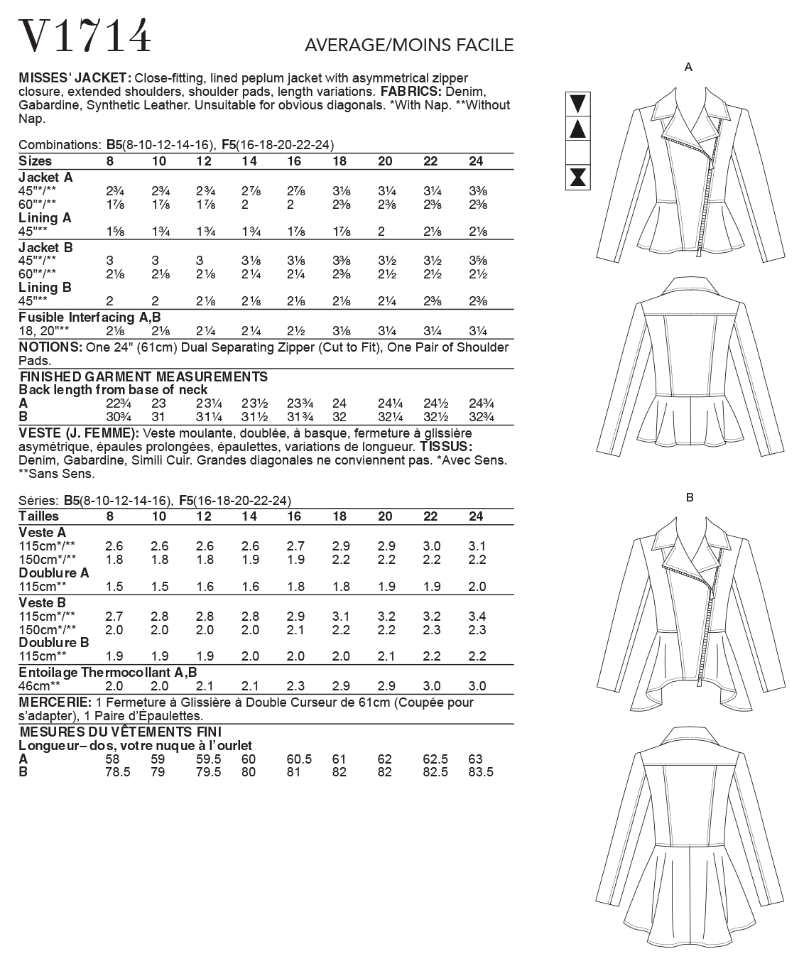 Vogue Jacket V1714 - Image 7