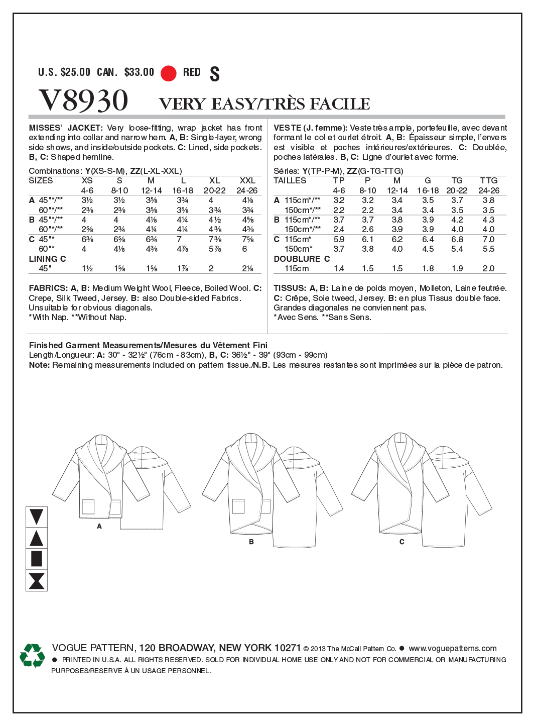 Vogue Jacket V8930 - Image 8