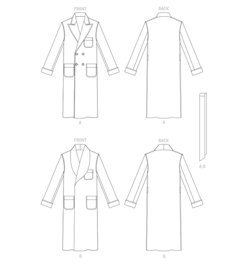 Vogue Men's Robe and Belt V1855 - Image 6